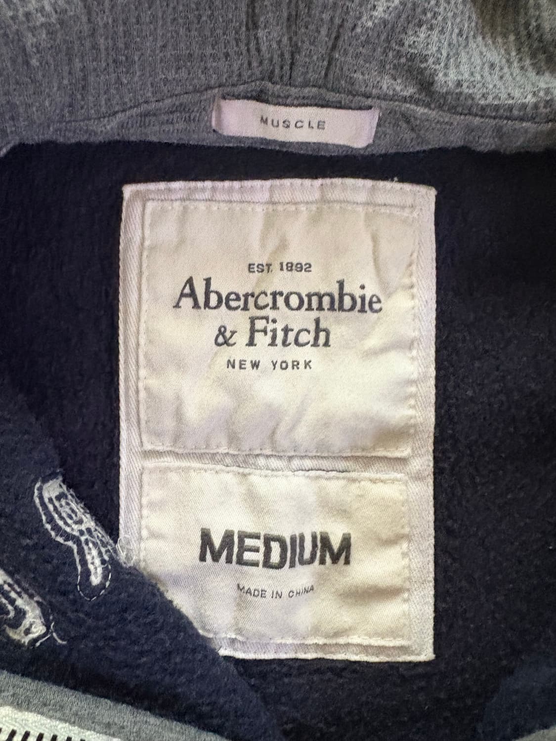 아베크롬비 후드집업 네이비 m 상품이미지2
