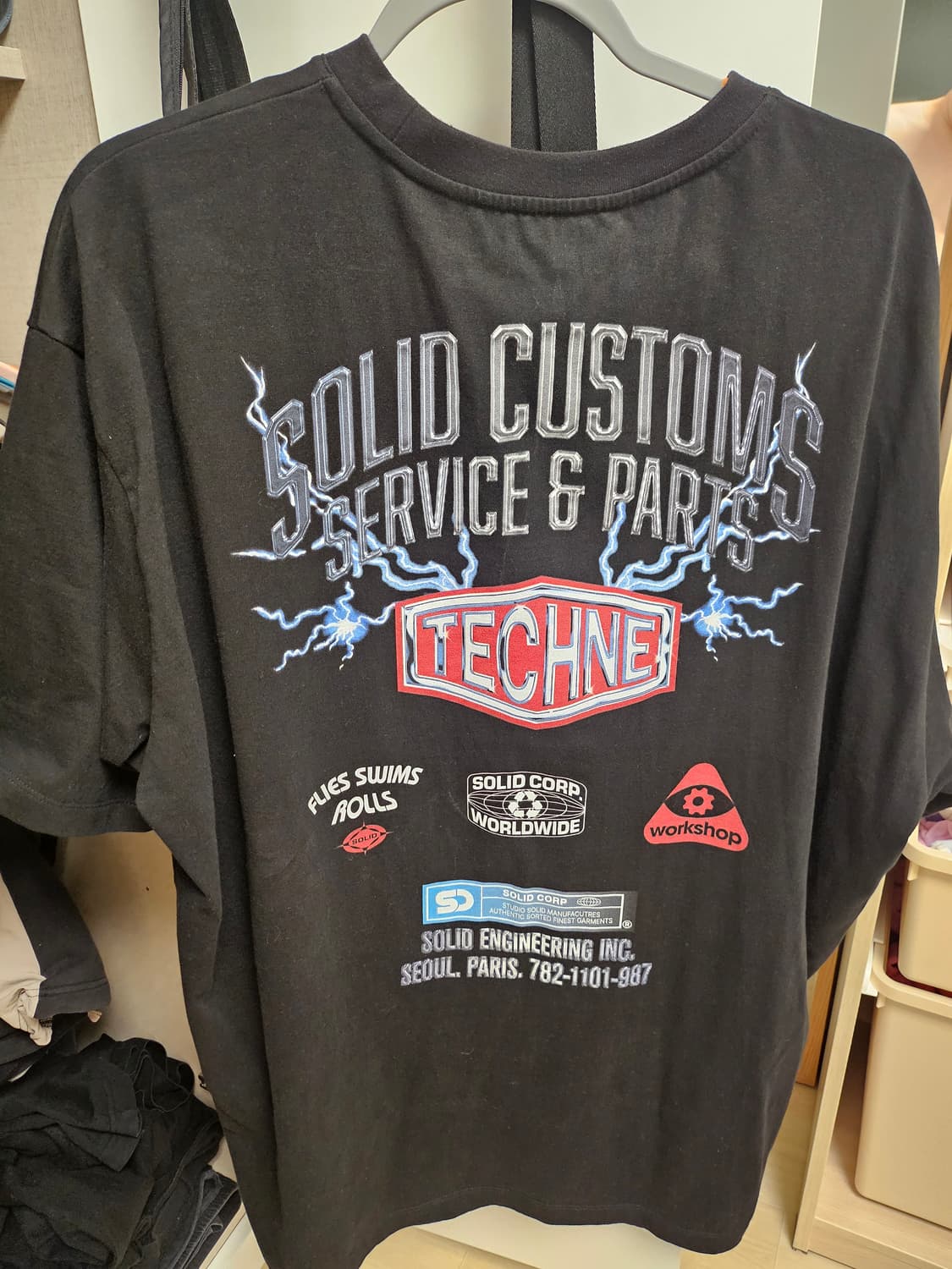 솔리드옴므 커스텀 프린팅 반팔티 110 상품이미지3