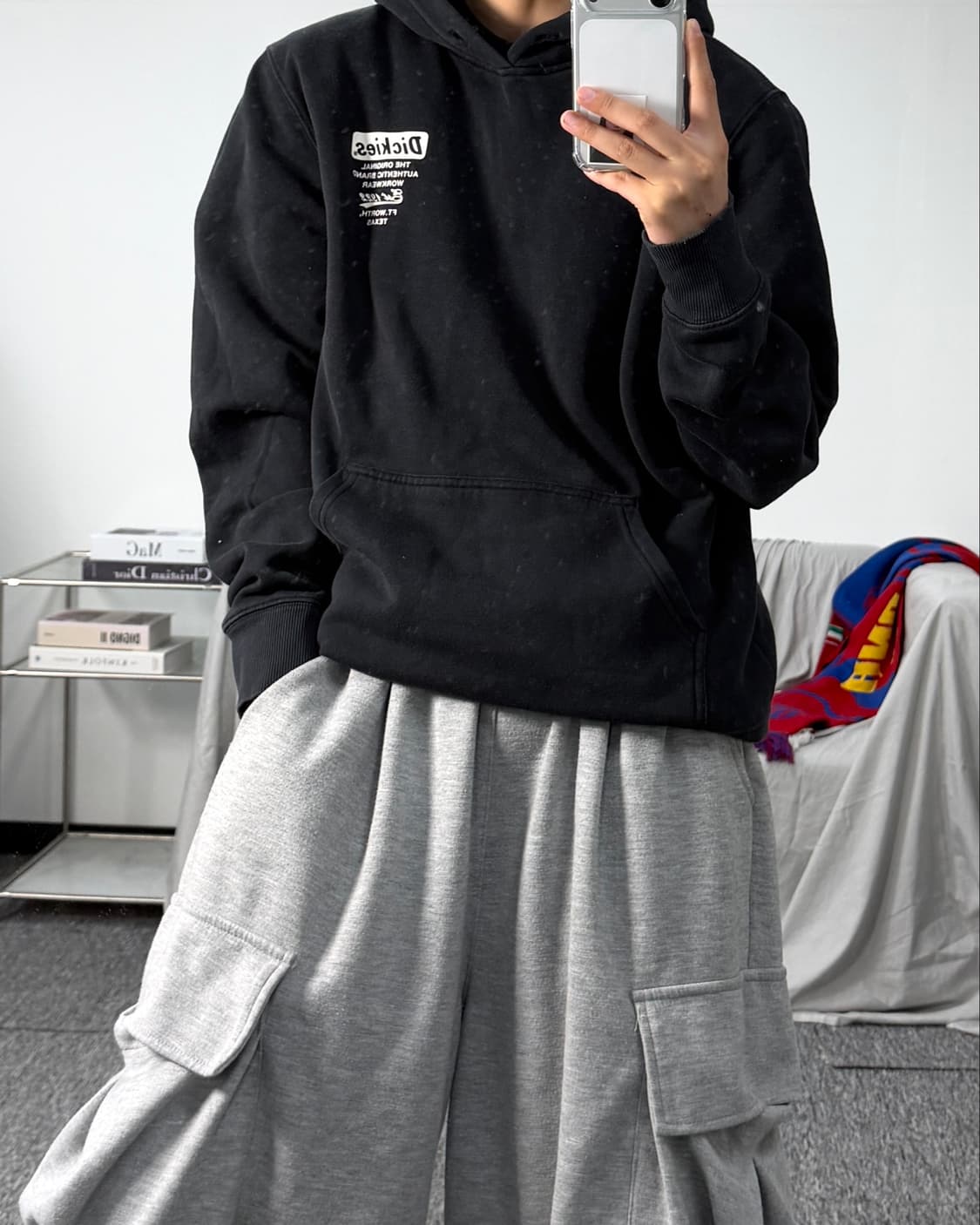 디키즈 블랙 오리지널 프린팅 후드티 M 상품이미지3