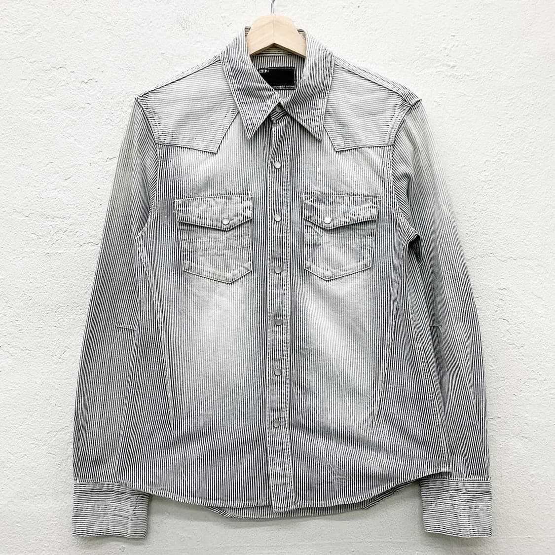 NUMBER (N)INE 넘버나인 스트라이프 웨스턴 셔 상품이미지3