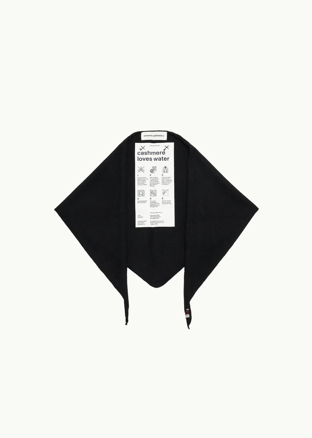 익스트림캐시미어 26ss 반다나 스카프/블랙 상품이미지4