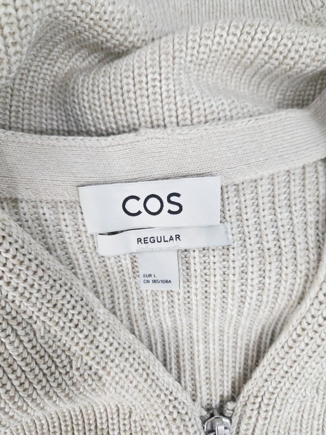 COS 코스 코튼 니트 투웨이 집업 베스트 조끼 상품이미지6