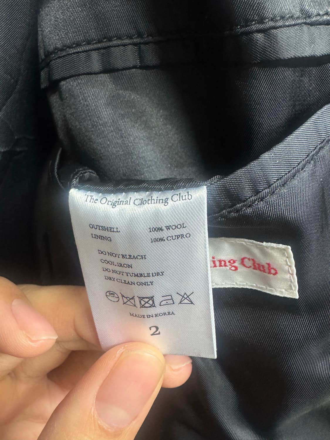 TOCC Mackinaw 램스울 블랙 코트 상품이미지6