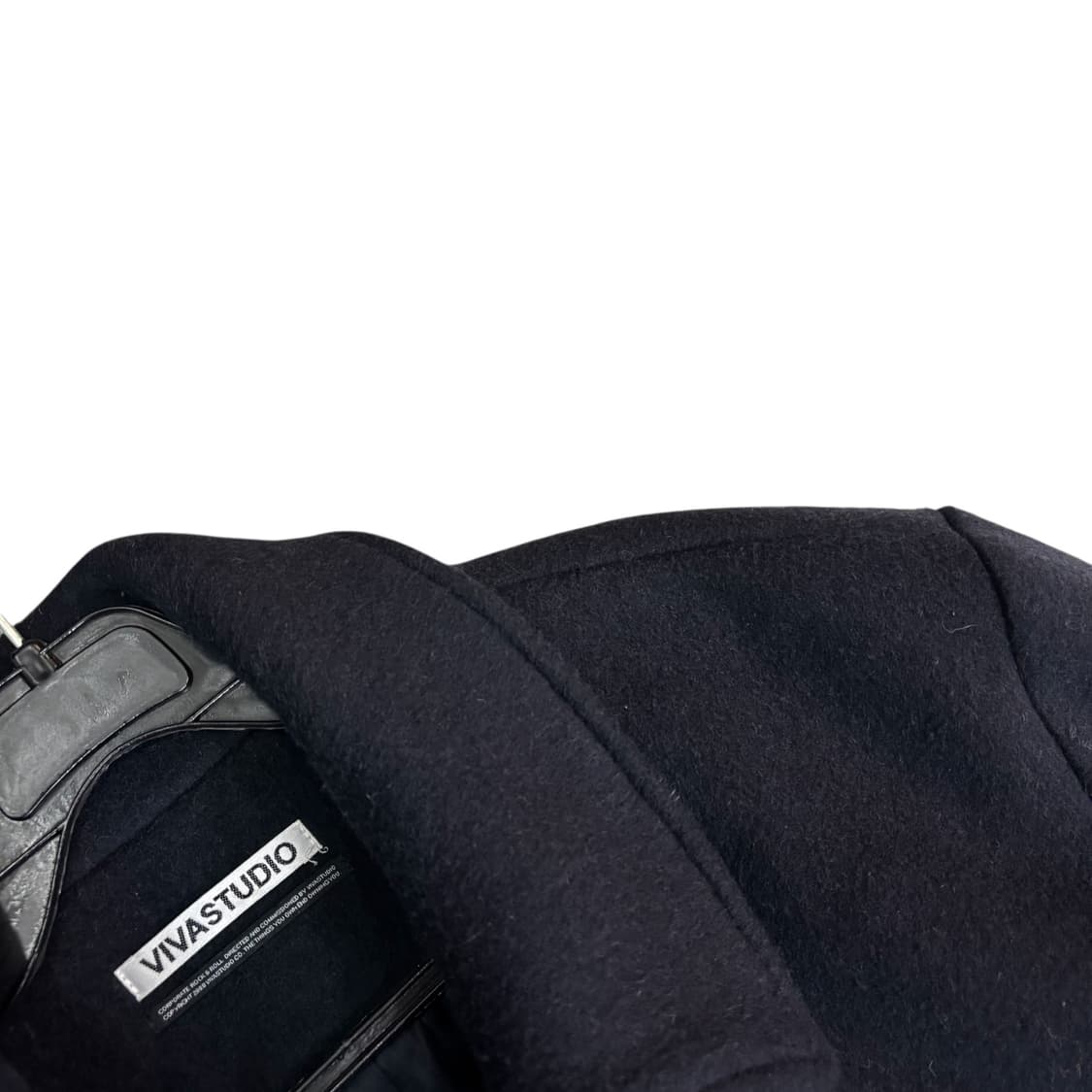 비바스튜디오 네이비 오버핏 울 캐시미어 롱 코트 상품이미지3