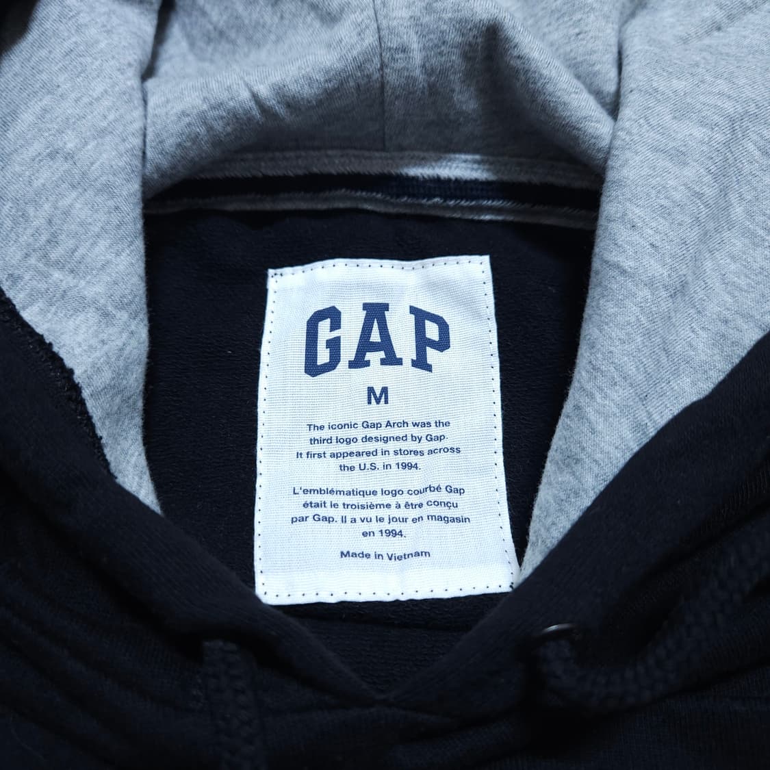 갭GAP) M 남자 검정 후드티셔츠 / 왕눈이샵 상품이미지7