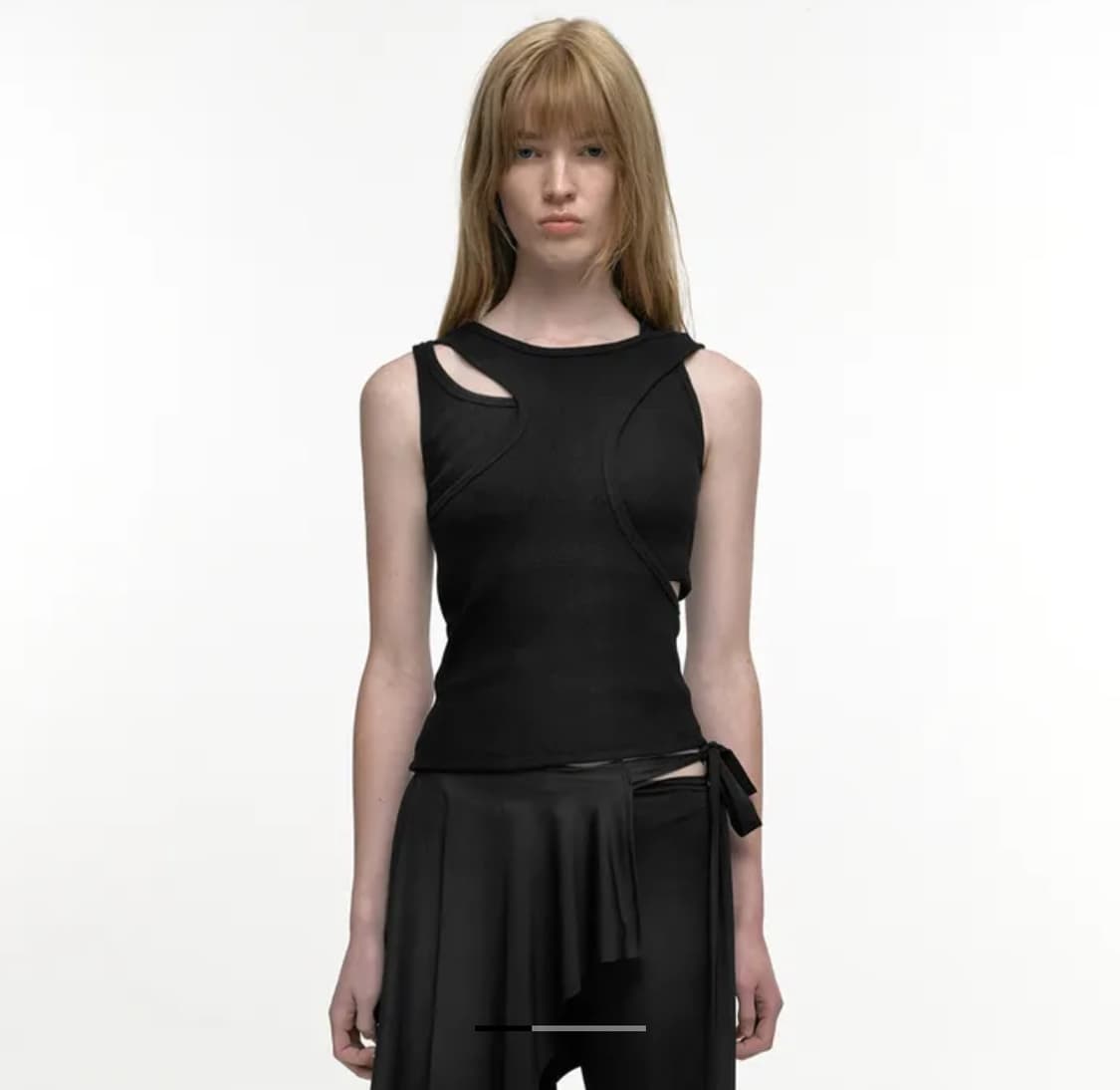 slit layered sleeveless 상품이미지2