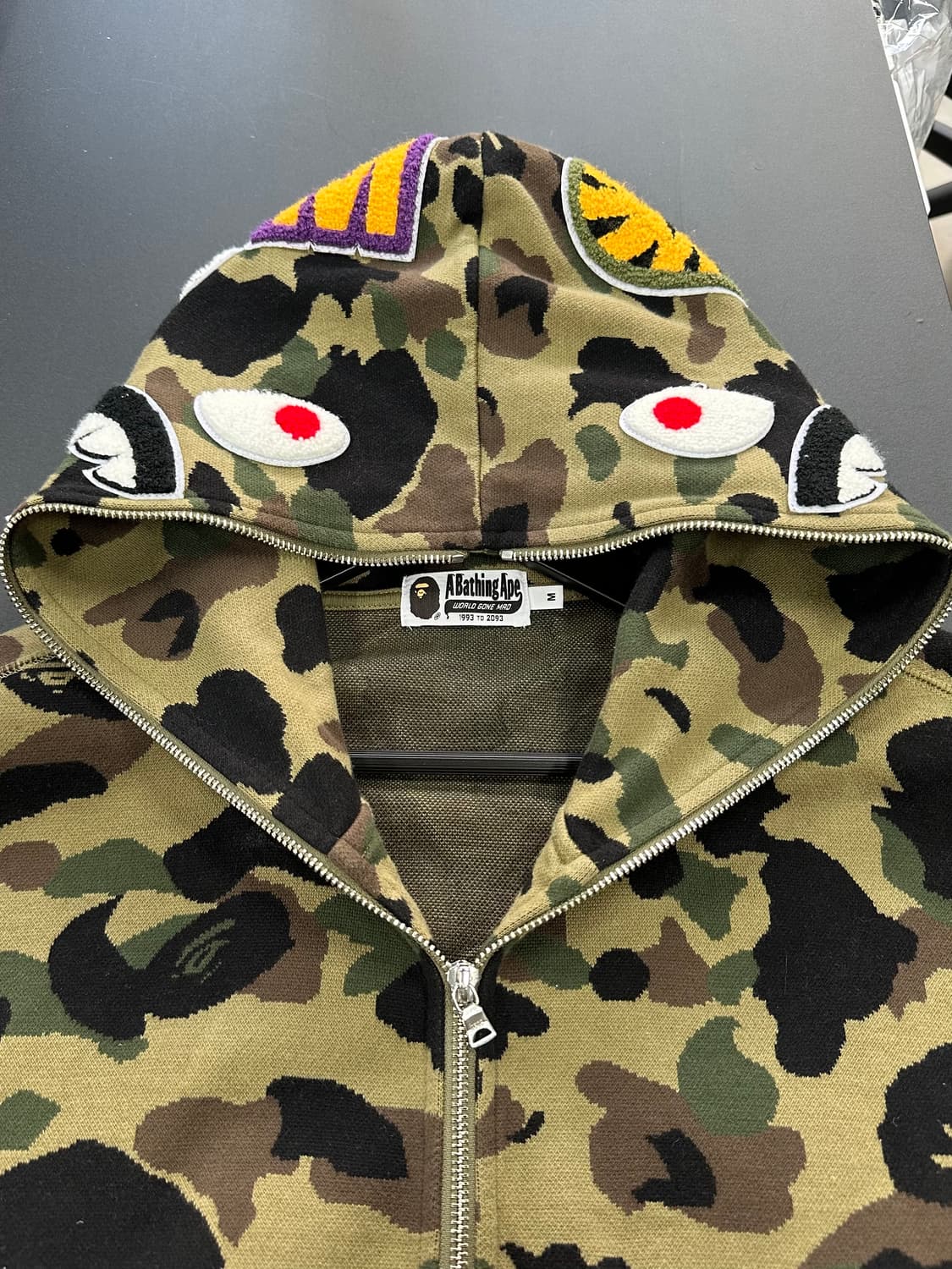 베이프 1st 카모 자카드 샤크 풀후드집업 녹계 상품이미지9