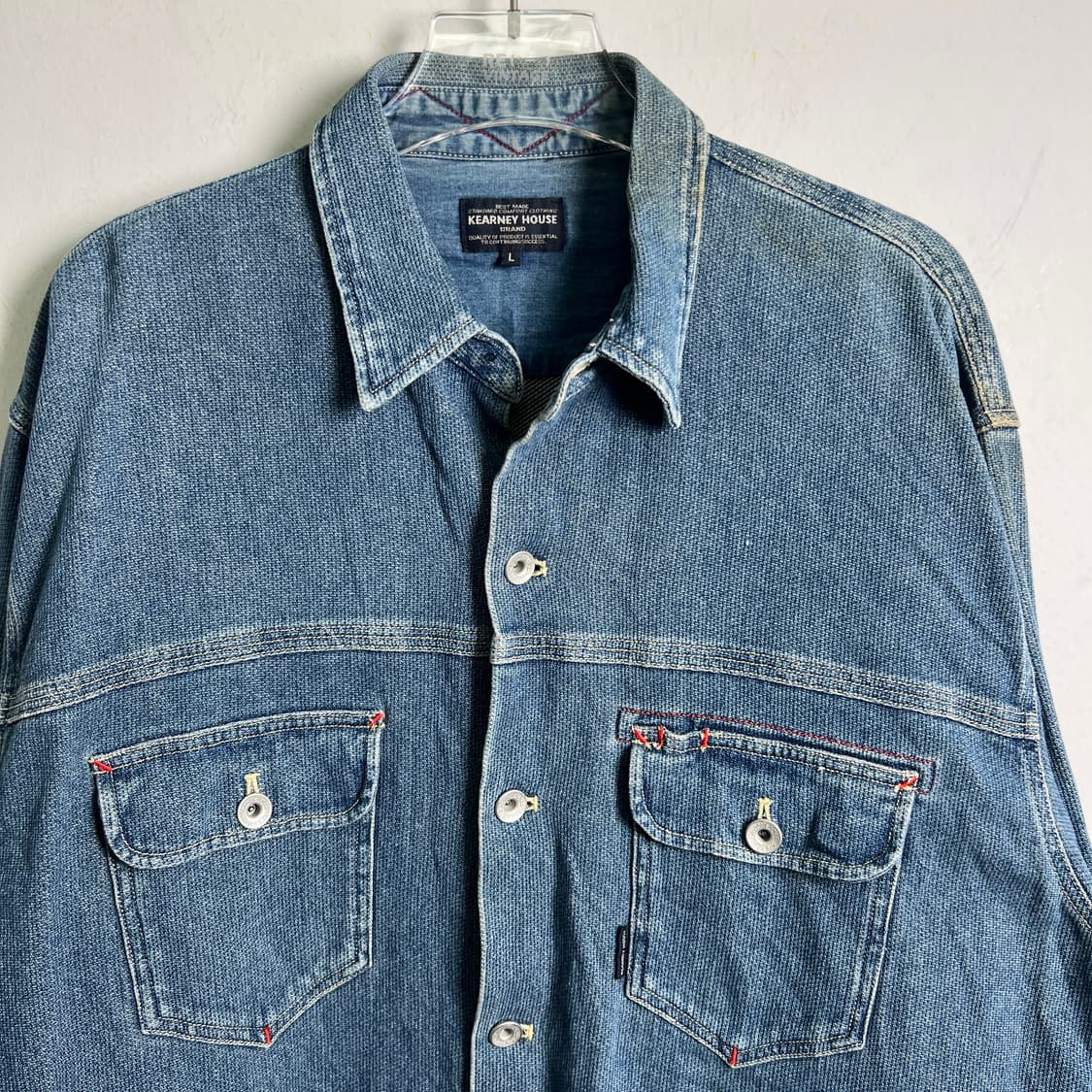 90's Kearney House 커니하우스 데님 워크 셔츠 L 상품이미지4