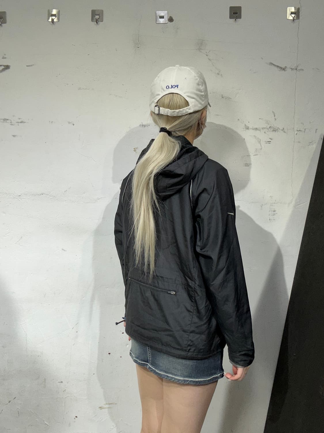 나이키 블랙 후드 바람막이 트랙 자켓 S 상품이미지3