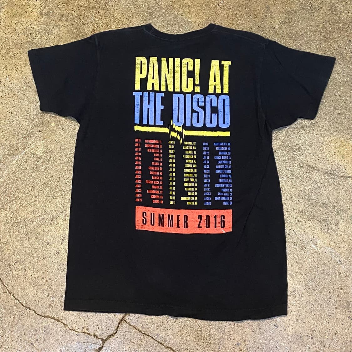 미국 빈티지 패닉 앳더 디스코 투어티 락티셔츠 반팔티 상품이미지5