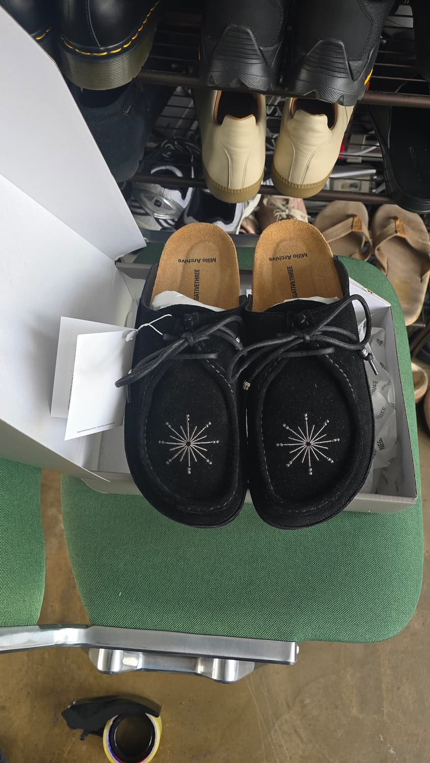 밀로 아카이브 X 네거티브쓰리 크레센도 데저트 뮬 블랙 상품이미지1