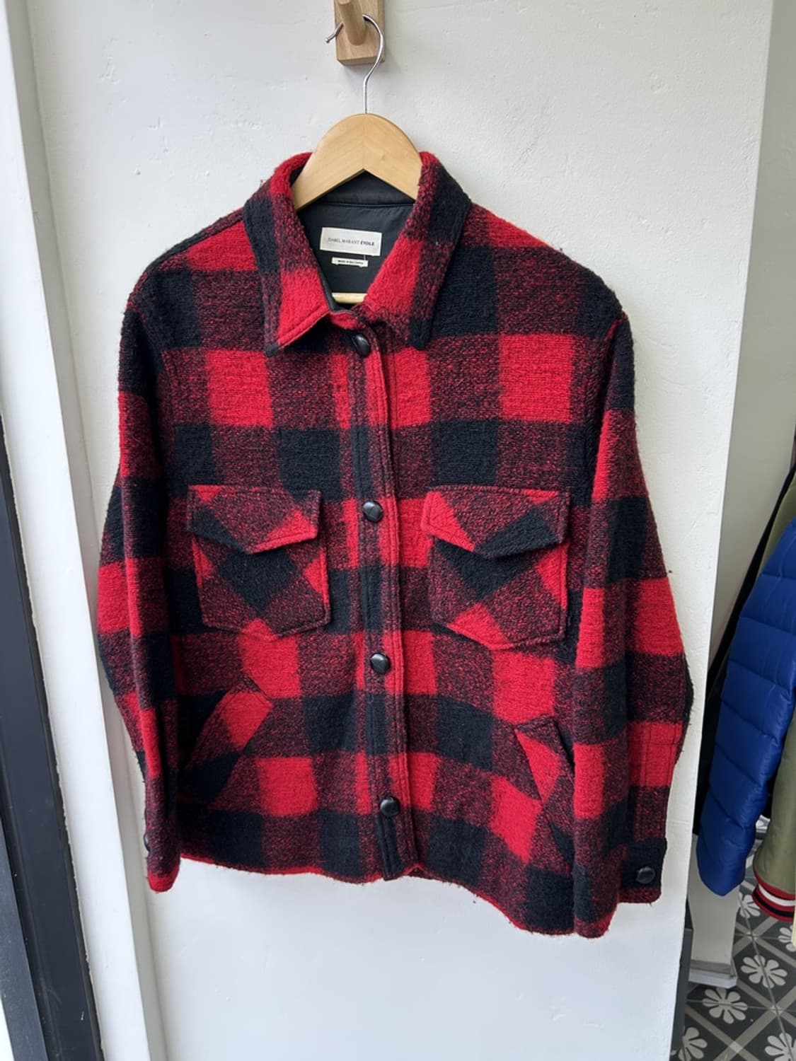 15989 - 이자벨마랑 예뜨왈 체크 울 셔츠 자켓 (울 77%) 상품이미지2