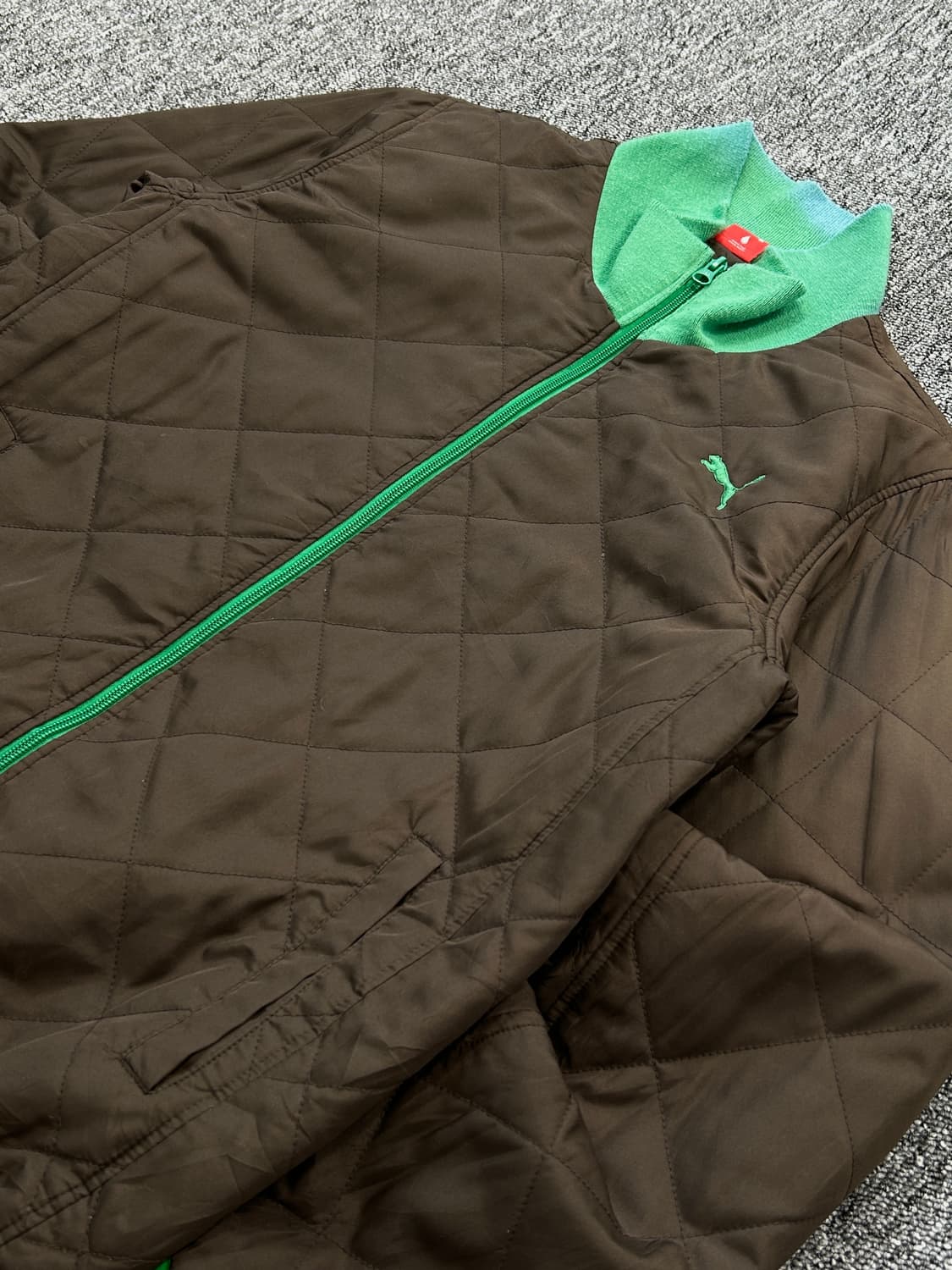 퓨마 퀄팅 브라운 푸퍼 자켓 L  상품이미지4