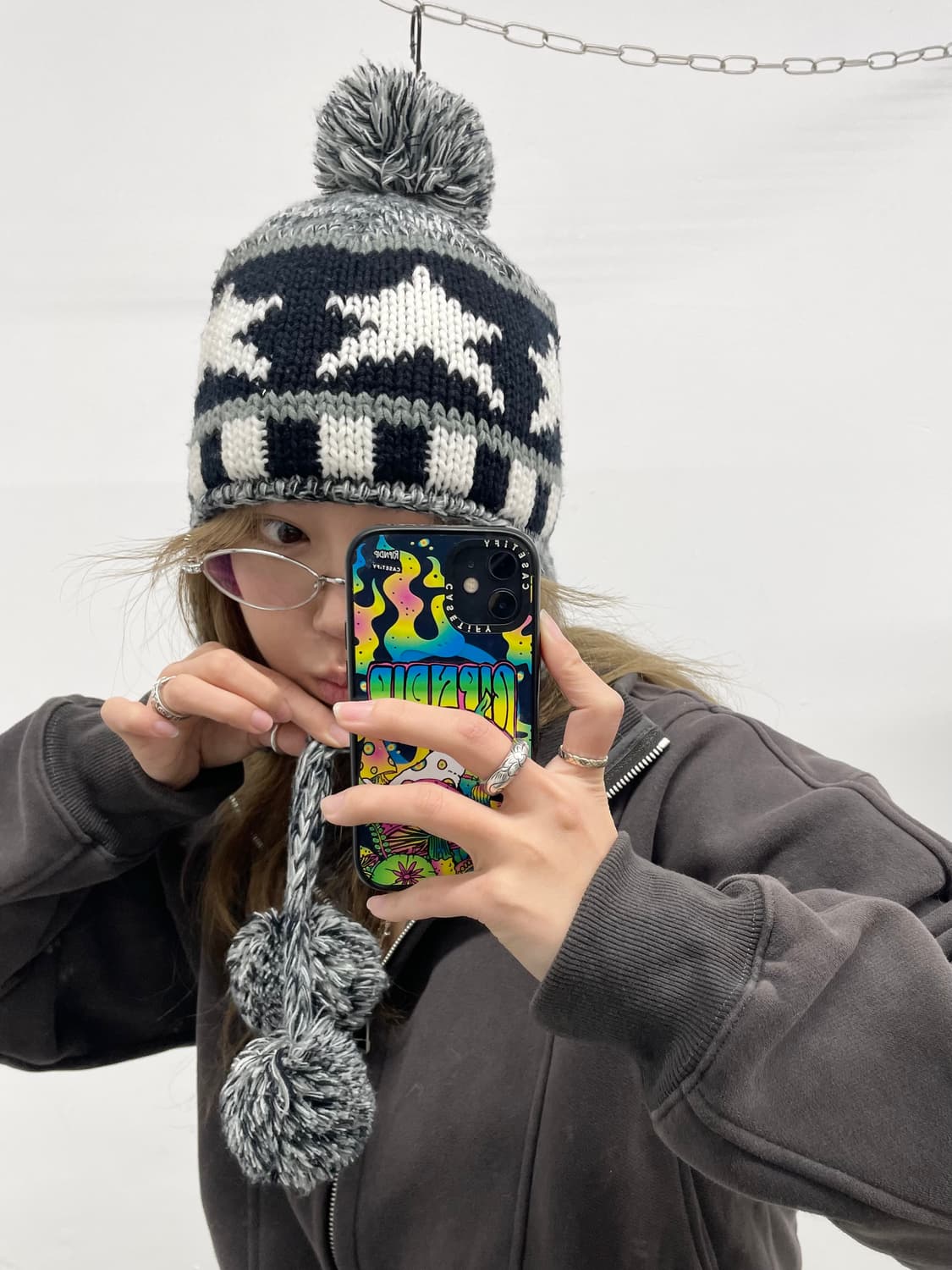 키치 스타 이어머프 방울 비니 상품이미지4