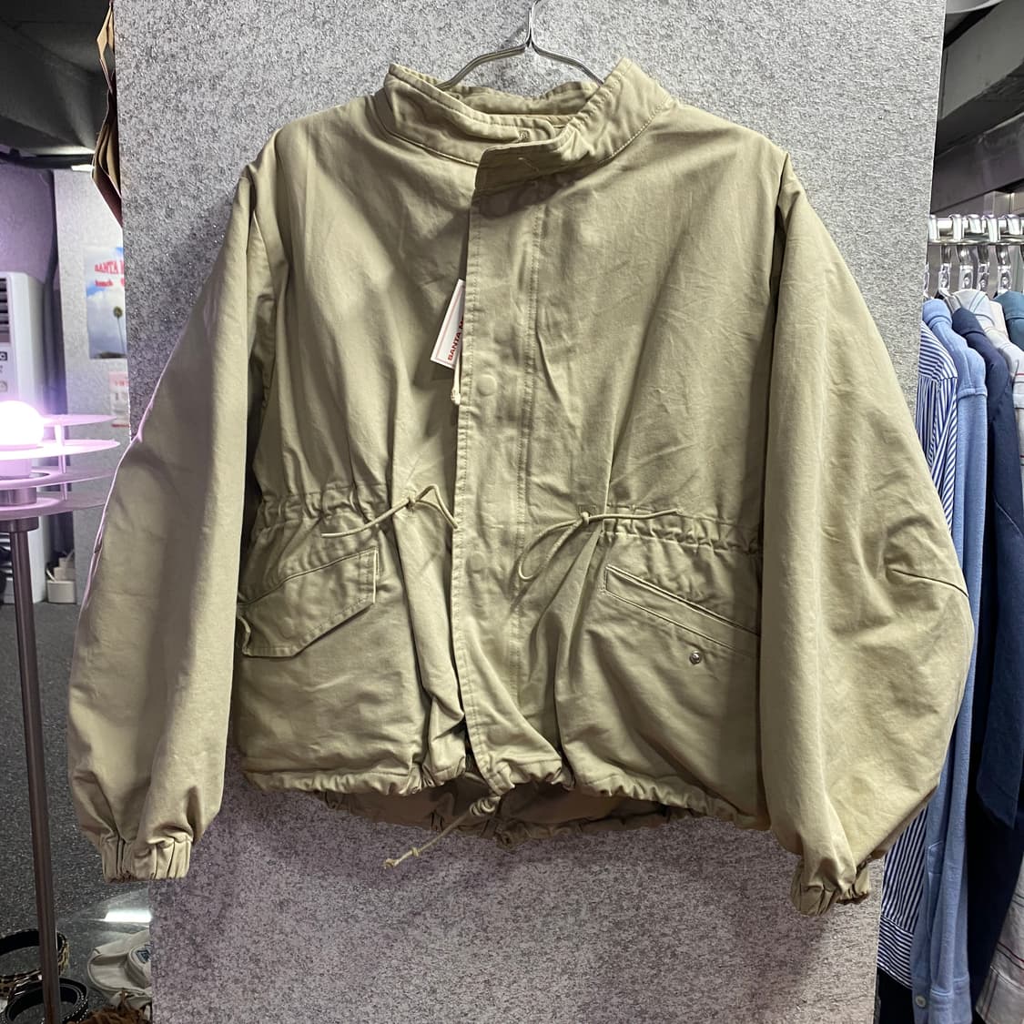 라퍼지스토어 아이보리 피쉬테일 숏 야상 자켓 B3998 상품이미지2