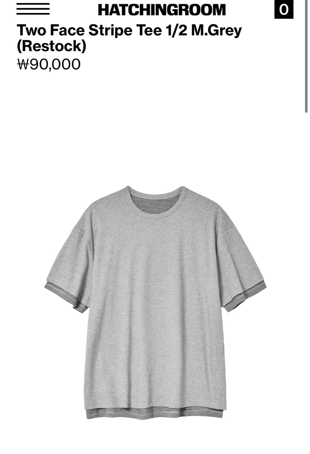 [구매] 해칭룸 투페이스 반팔 1사이즈 상품이미지1