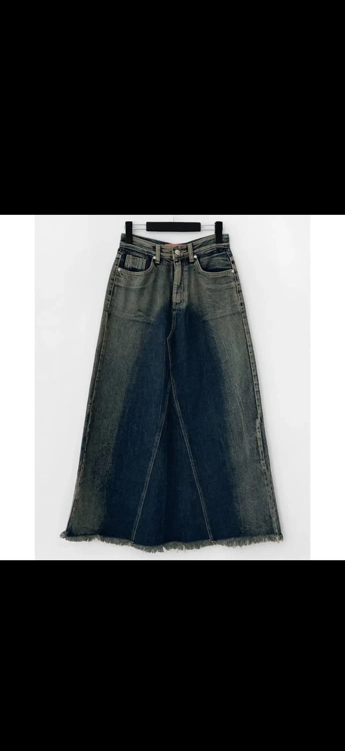 므넴 헨니 시와 데님 롱스커트 진청 s 상품이미지3