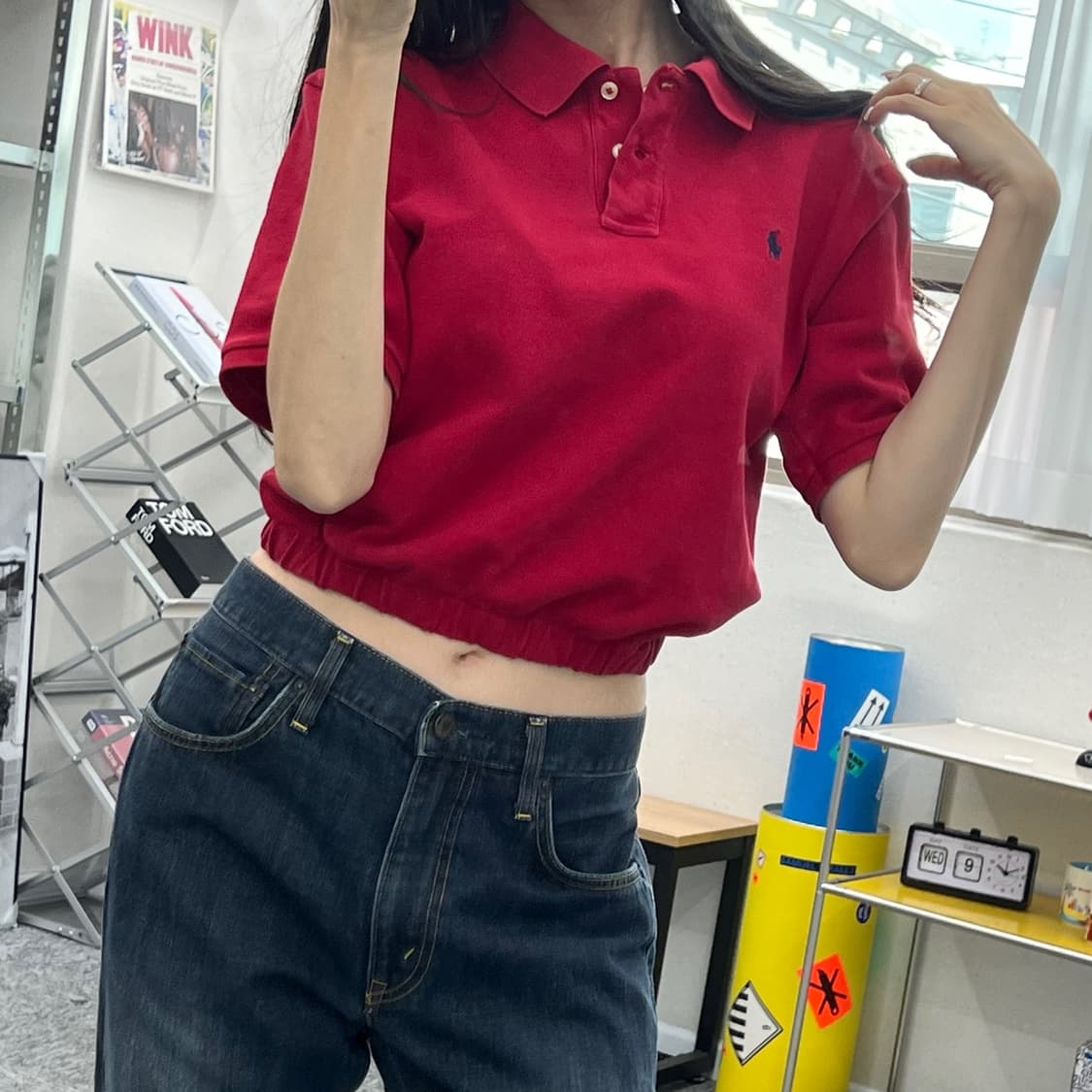 (WOMEN M)폴로PK 크롭 반팔-Y293 상품이미지4