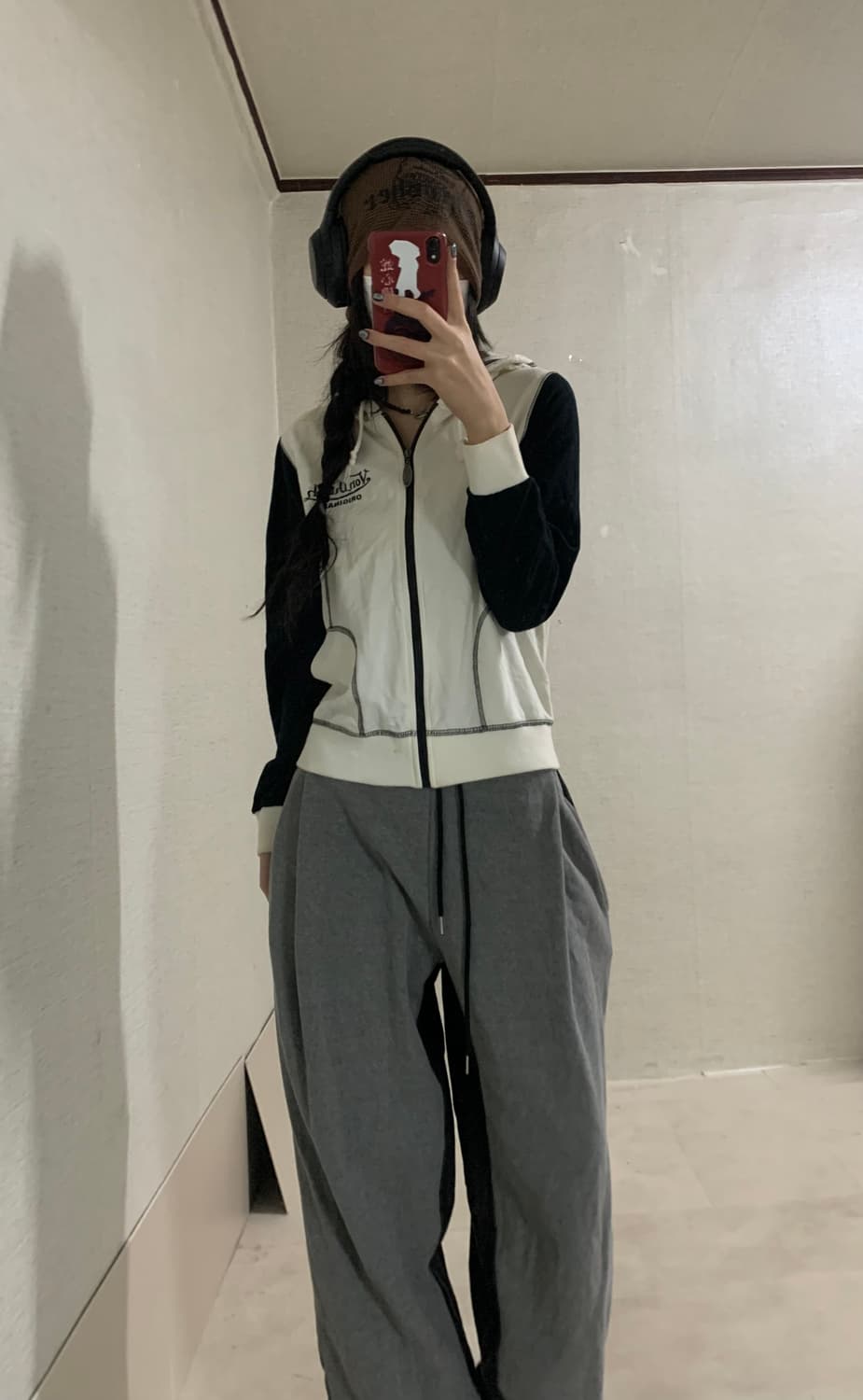 big logo cotton hood zip-up 상품이미지6