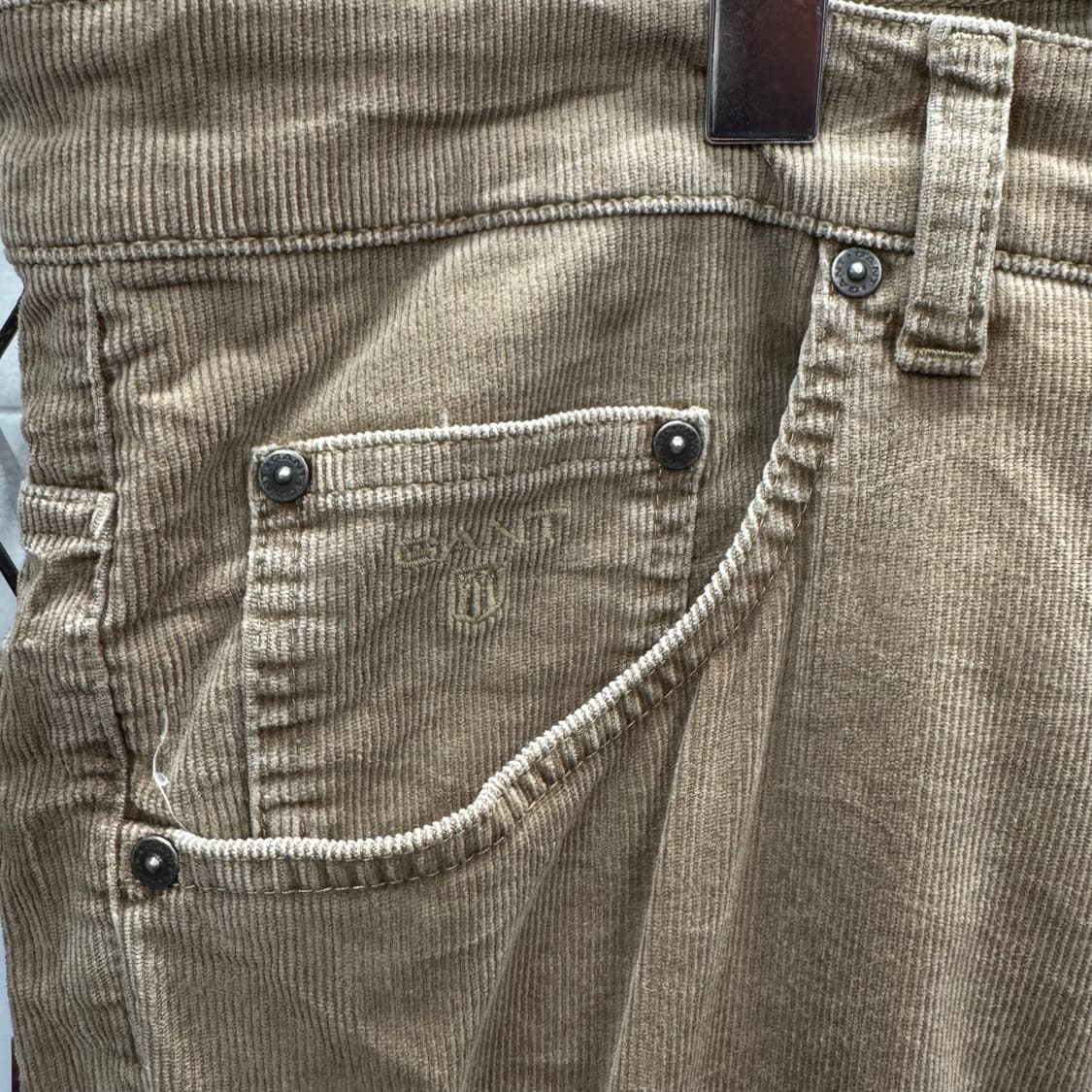 GANT 간트 빈티지 코튼 팬츠 전면 포켓 로고 포인트 베이지 상품이미지5