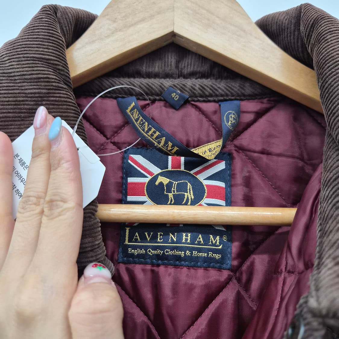 라벤햄 브라운 퀄팅자켓 남성 L 상품이미지4