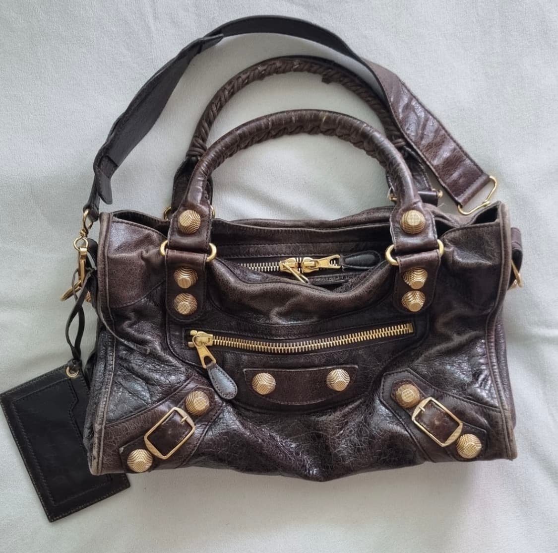 발렌시아가 모터백 브라운 정품  상품이미지1