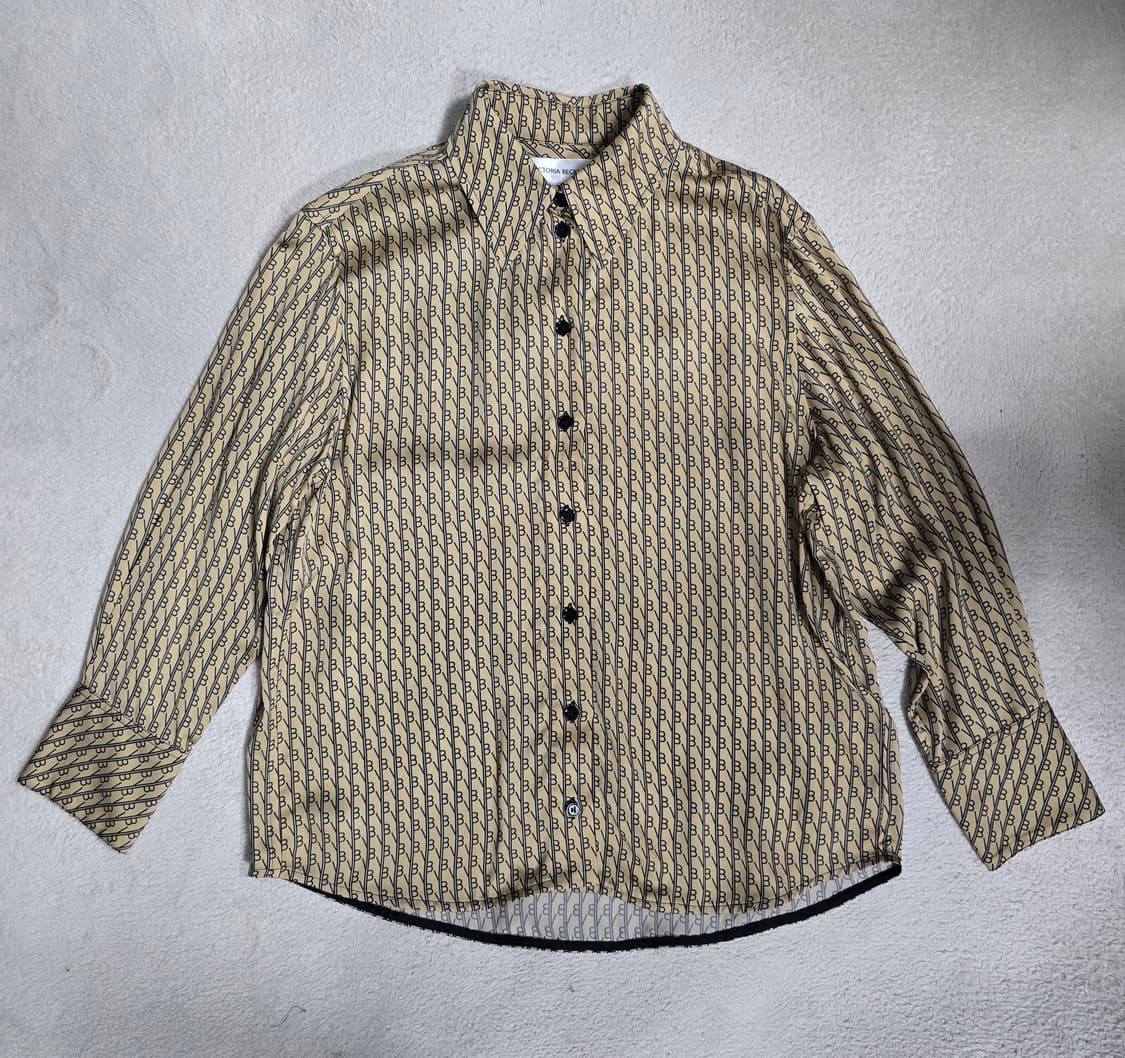 22FW 빅토리아베컴 로고 실크 셔츠 상품이미지6