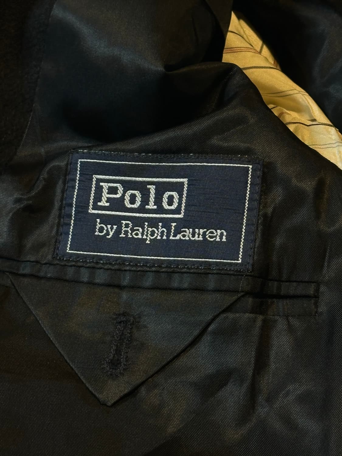 폴로 랄프로렌 POLO 헤링본 울 캐시미어 블레이저 자켓 블랙 39 상품이미지7