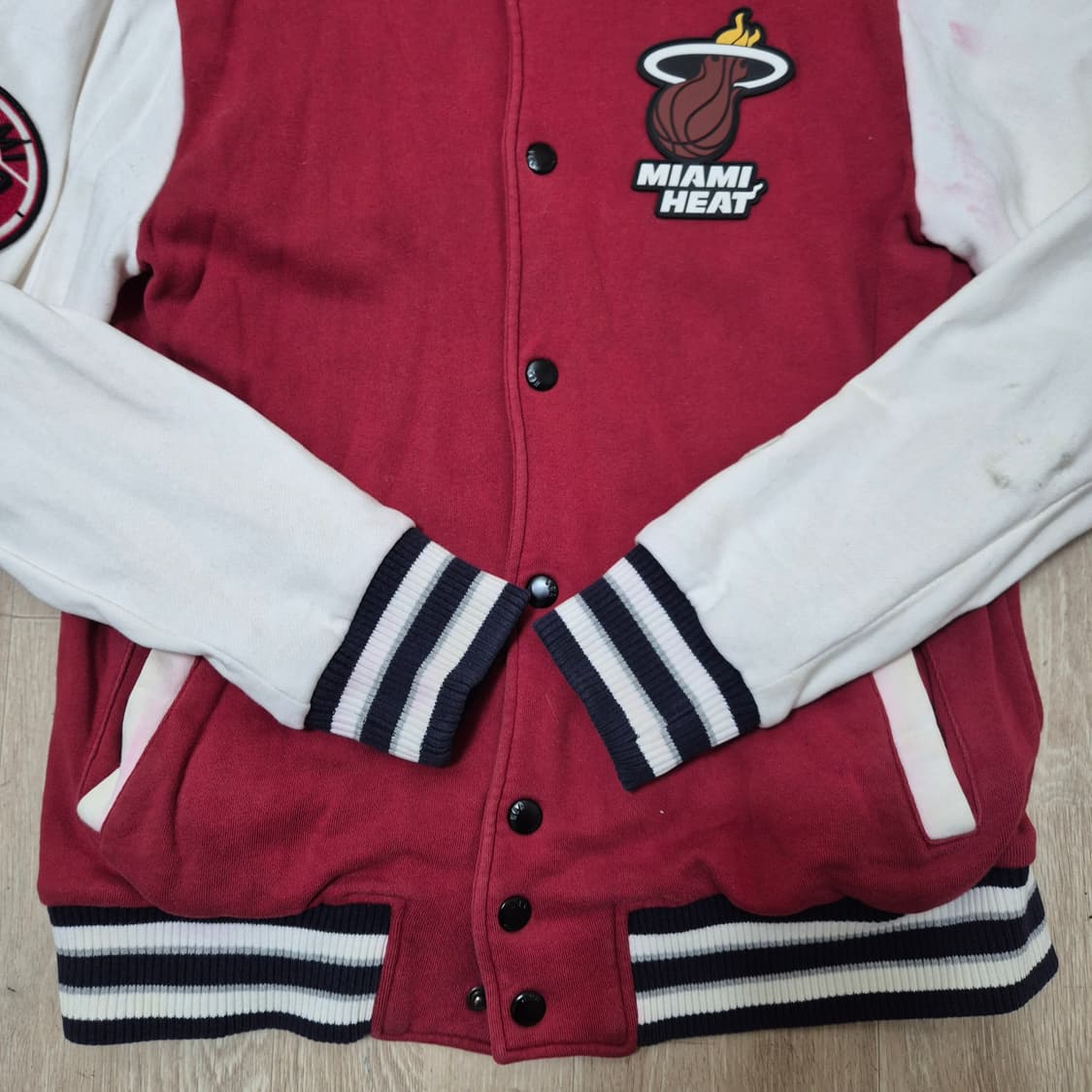 NBA 마이애미 히트 와펜 스웻 바시티 자켓 L(100) 상품이미지3