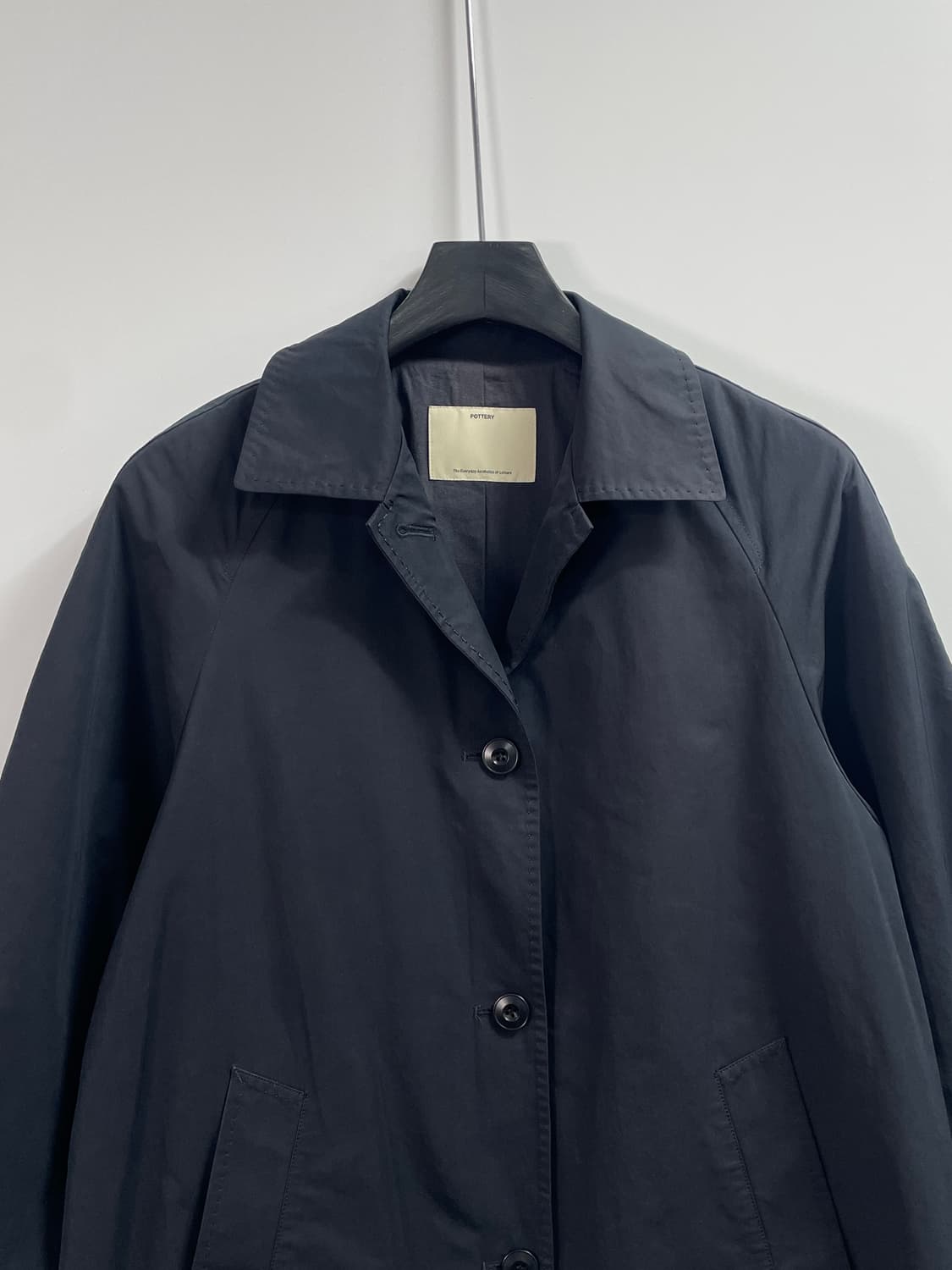 24ss 포터리 네이비 싱글 트렌치 맥코트 (on.402) 상품이미지2