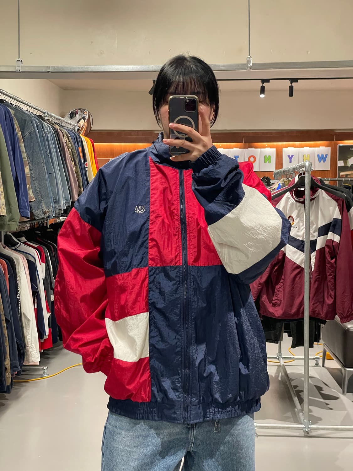 90‘s USA 올림픽 올드스쿨 바람막이   상품이미지1