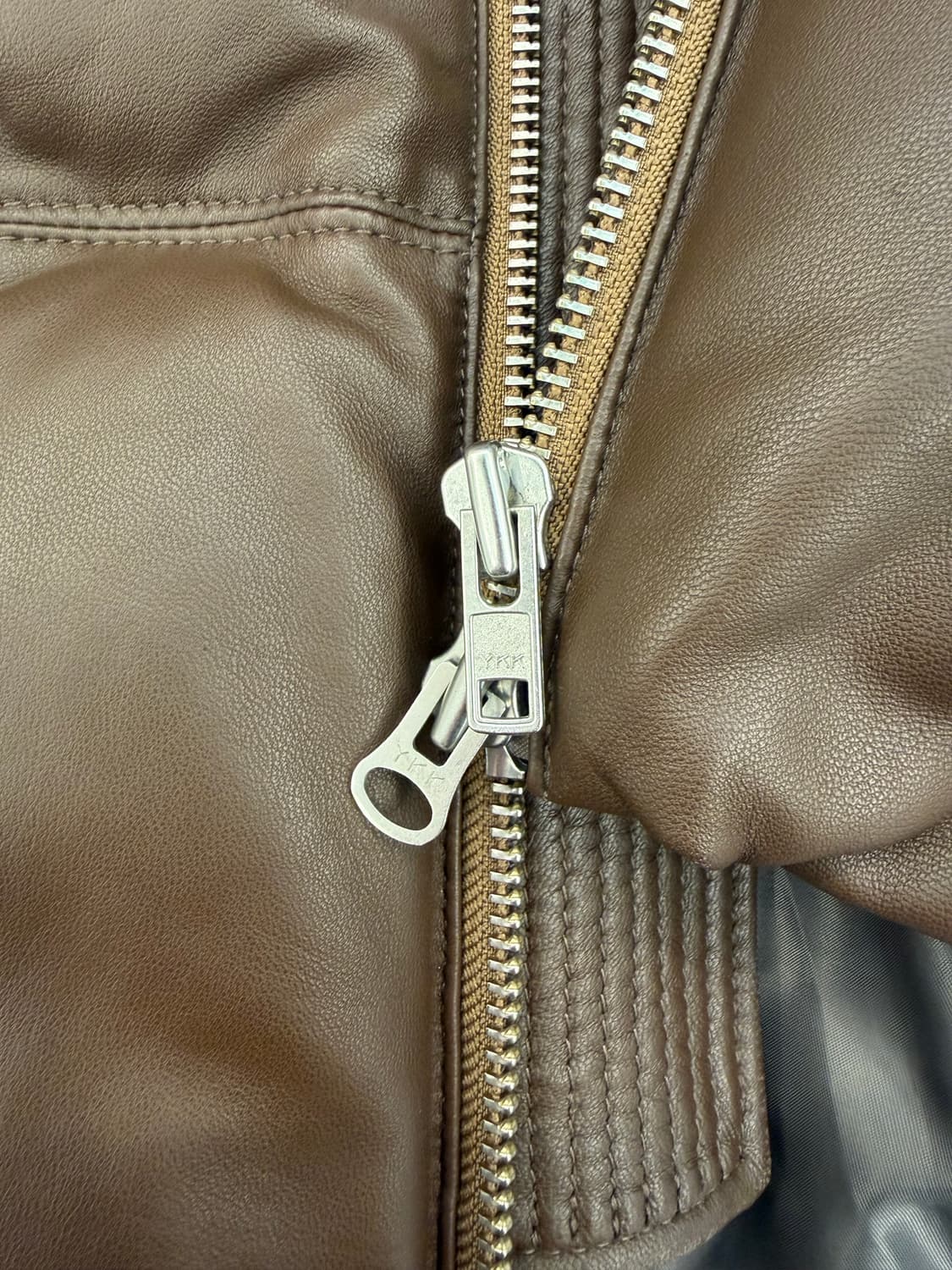 프리즘웍스 양가죽 구스다운 점퍼 M 상품이미지5