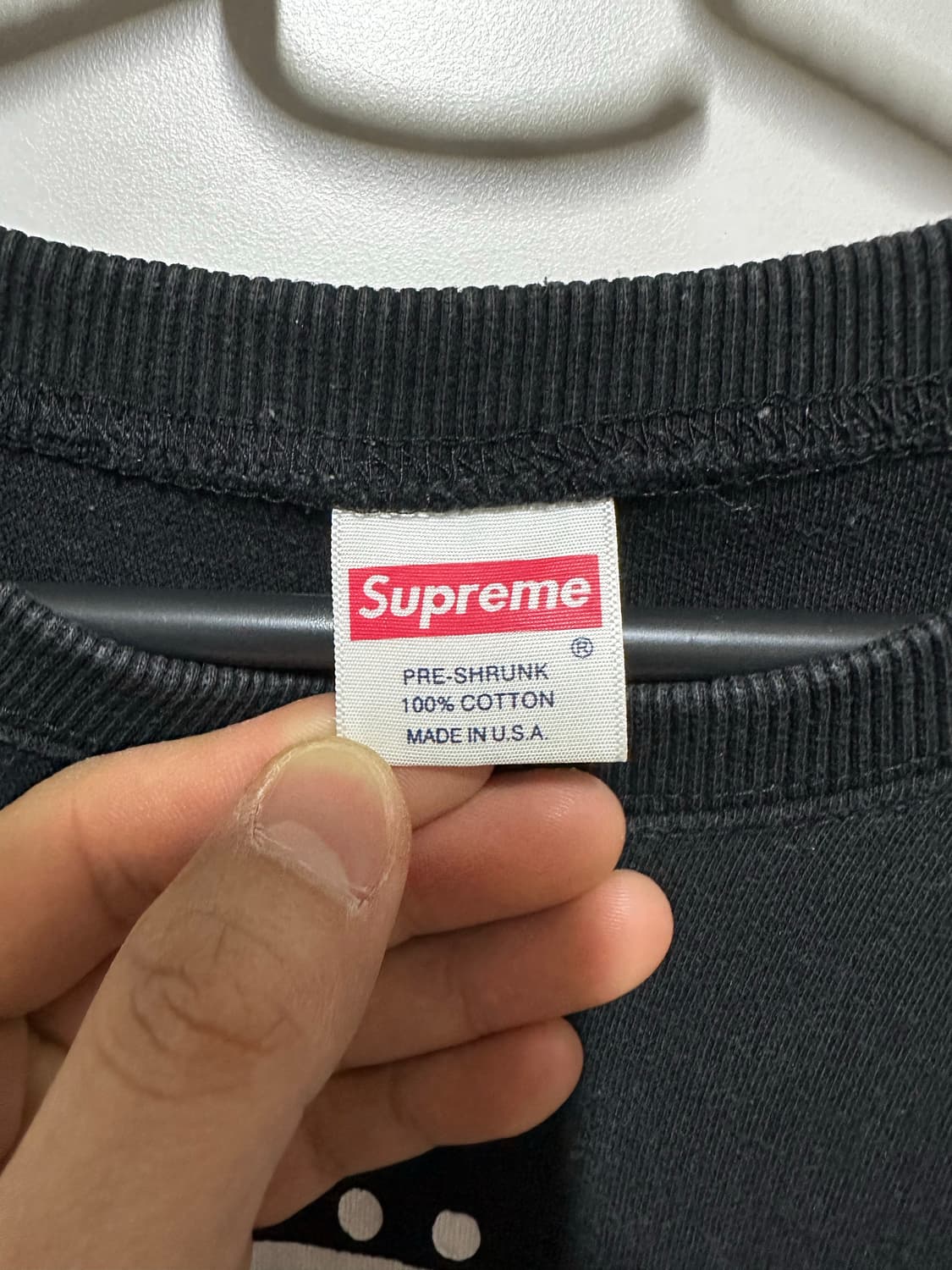 스투시 슈프림 콜라보 블랙 맨투맨 상품이미지2