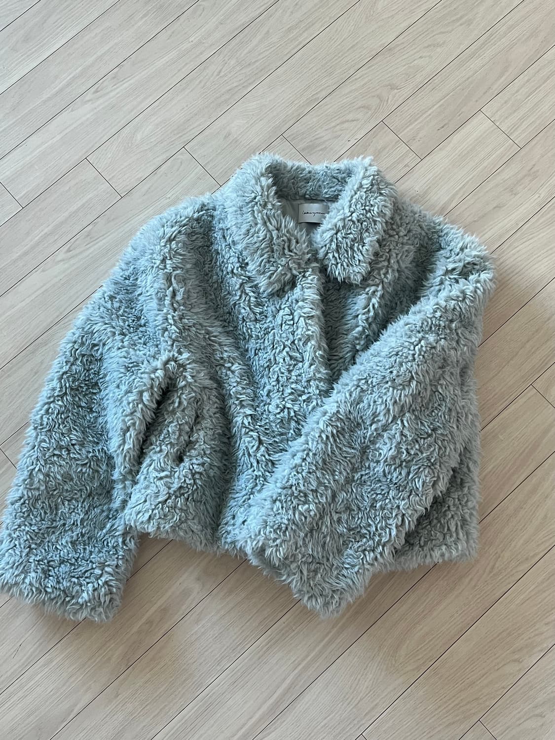 [시즌오프] 아이스 블루 퍼 자켓 상품이미지1