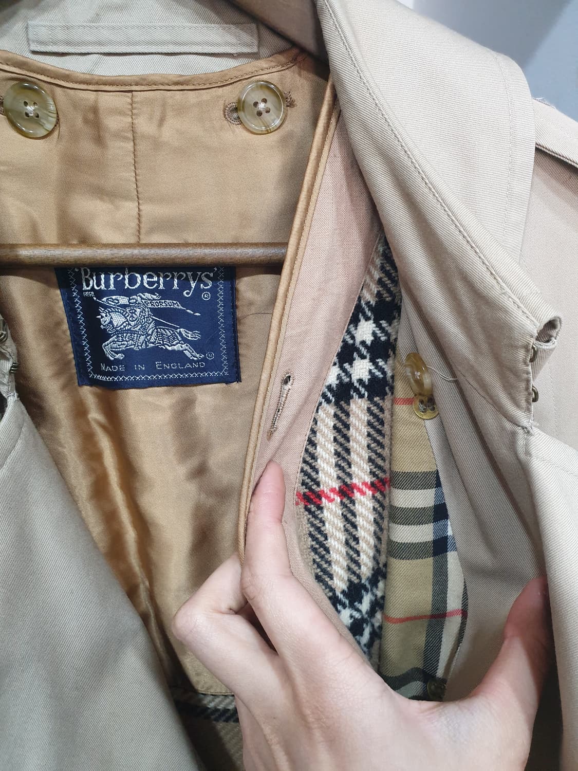 빈티지 버버리 베이지 더블 브레스티드 트렌치 코트 상품이미지6