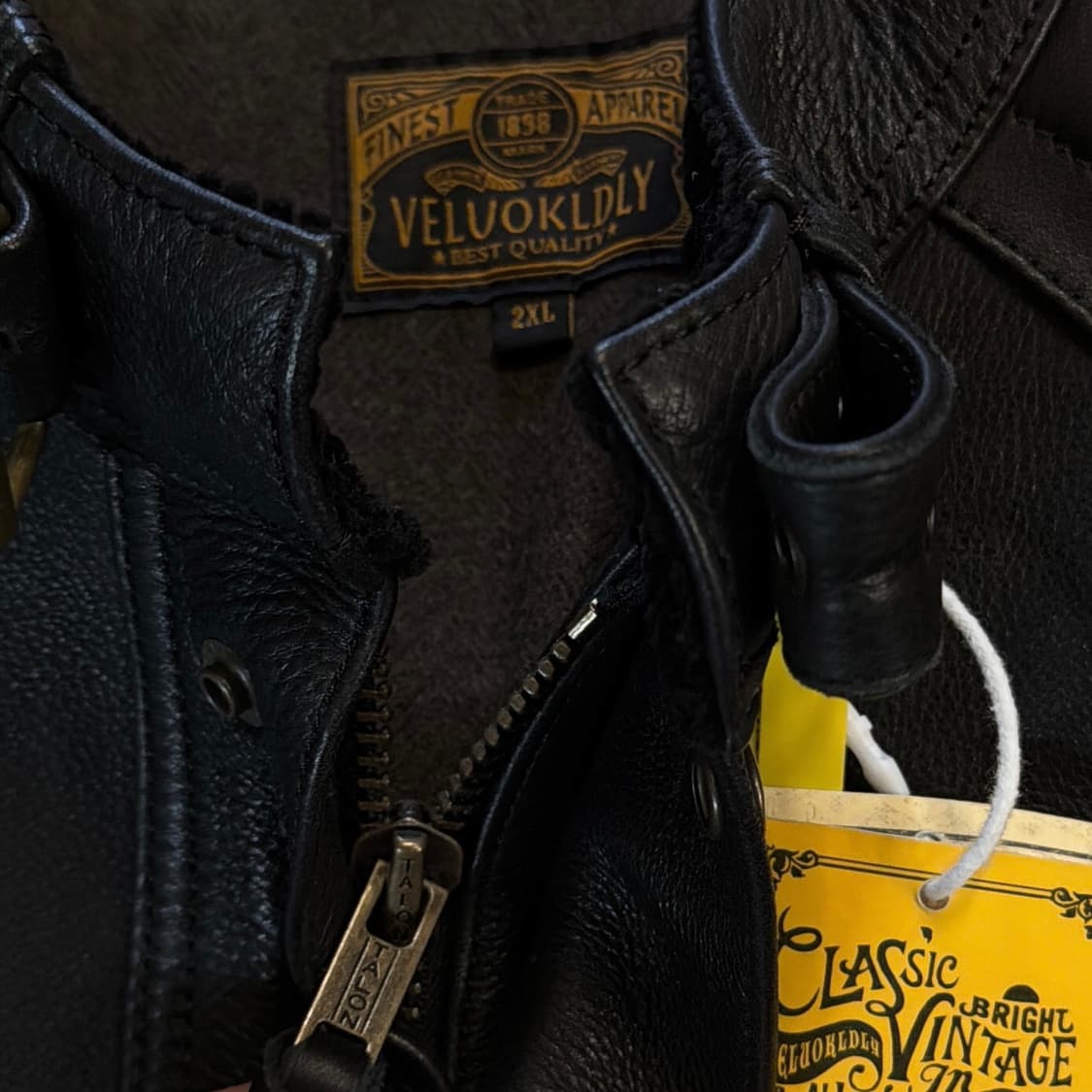 Veluokldly 송아지 가죽 레더 바이커 자켓 상품이미지8