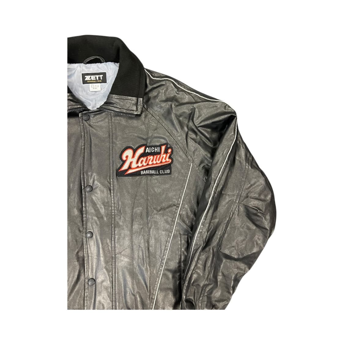 XL) 빈티지 JPN 제트 블랙 베이스볼 클럽 레더 점퍼 OJ-047 상품이미지2