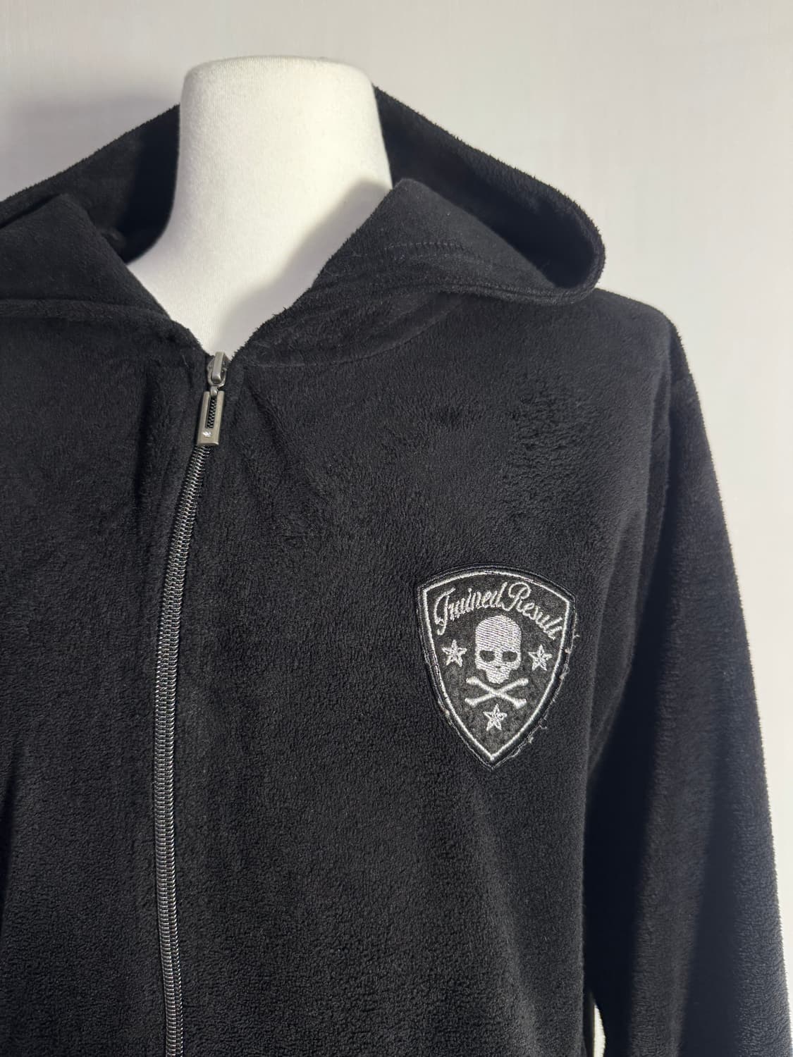 Mild life 스컬 레터링 플리스 후드집업 y2k 상품이미지5