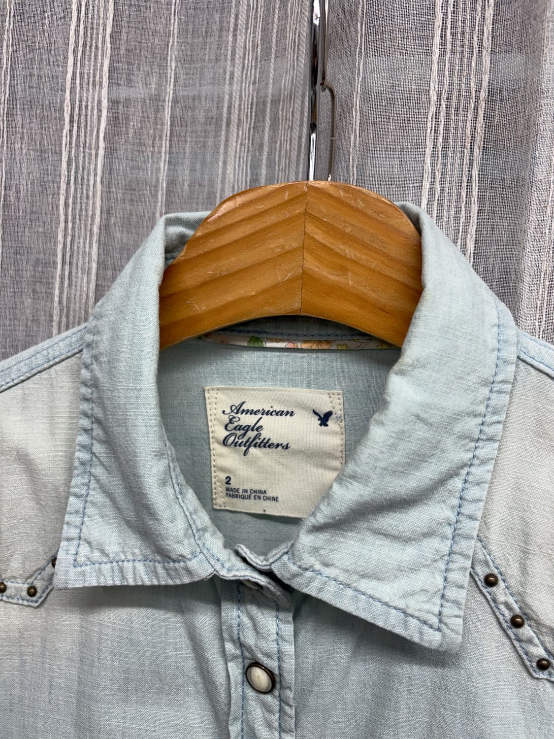 아메리칸 이글 스터드 웨스턴 연청 셔츠 상품이미지6