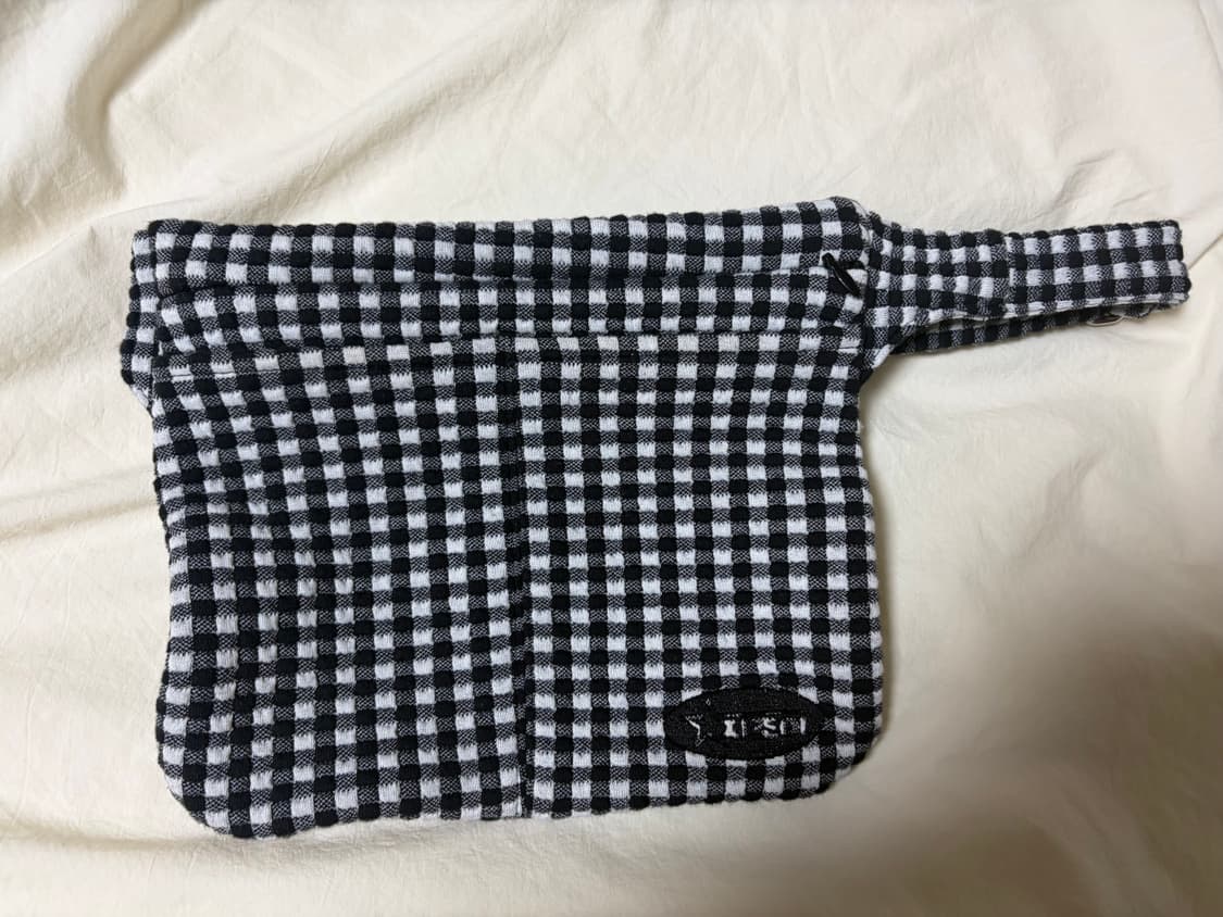 지초이 파르코 웨이스트백 벨트백 black/check 상품이미지3