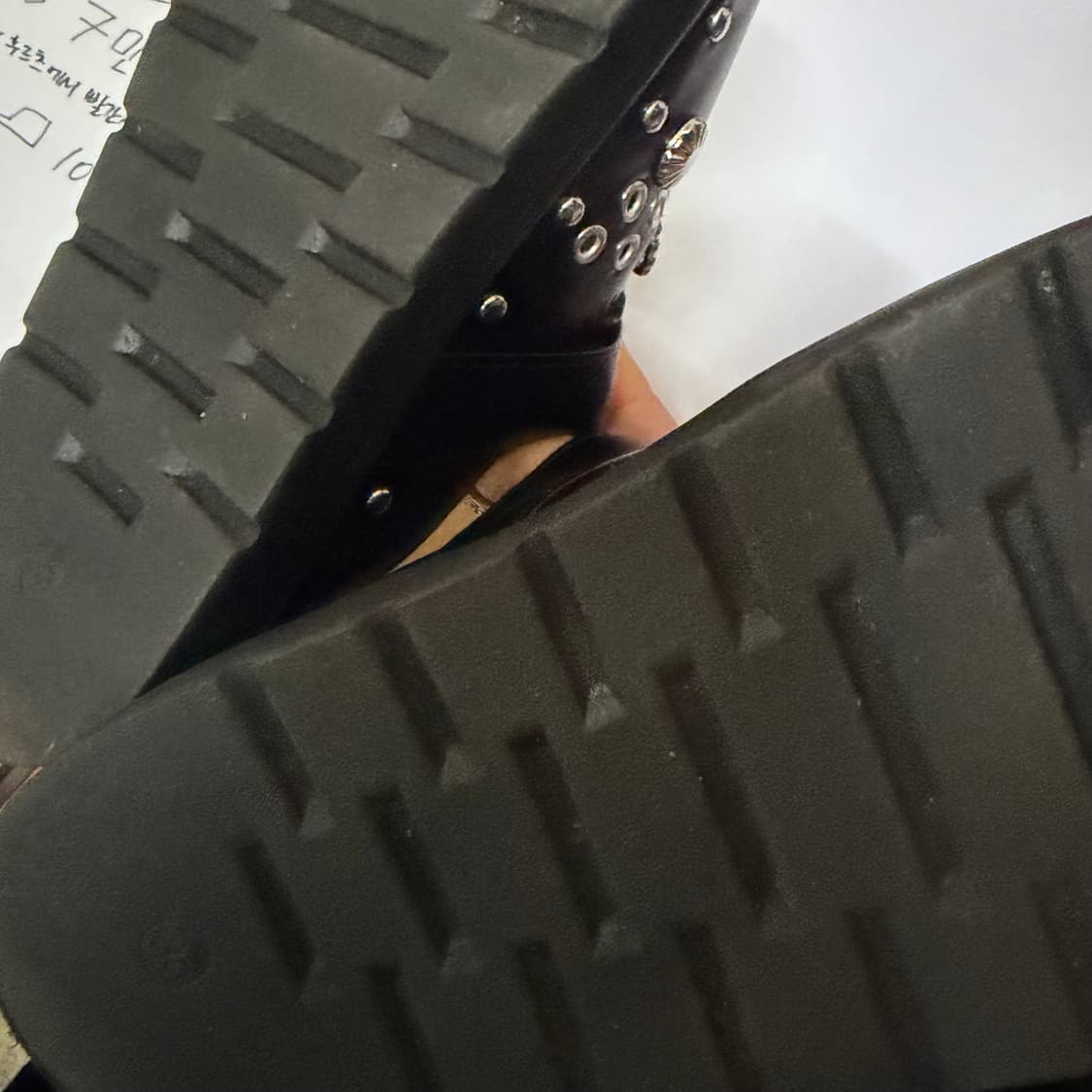 블랙 메탈 클로그 슈즈 유니크 펑크 상품이미지6