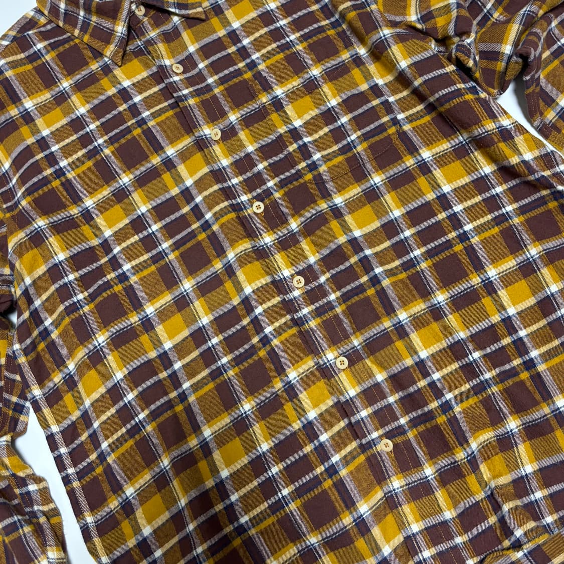 GRACIOUS 머스타드 브라운 타탄 체크 셔츠 상품이미지2