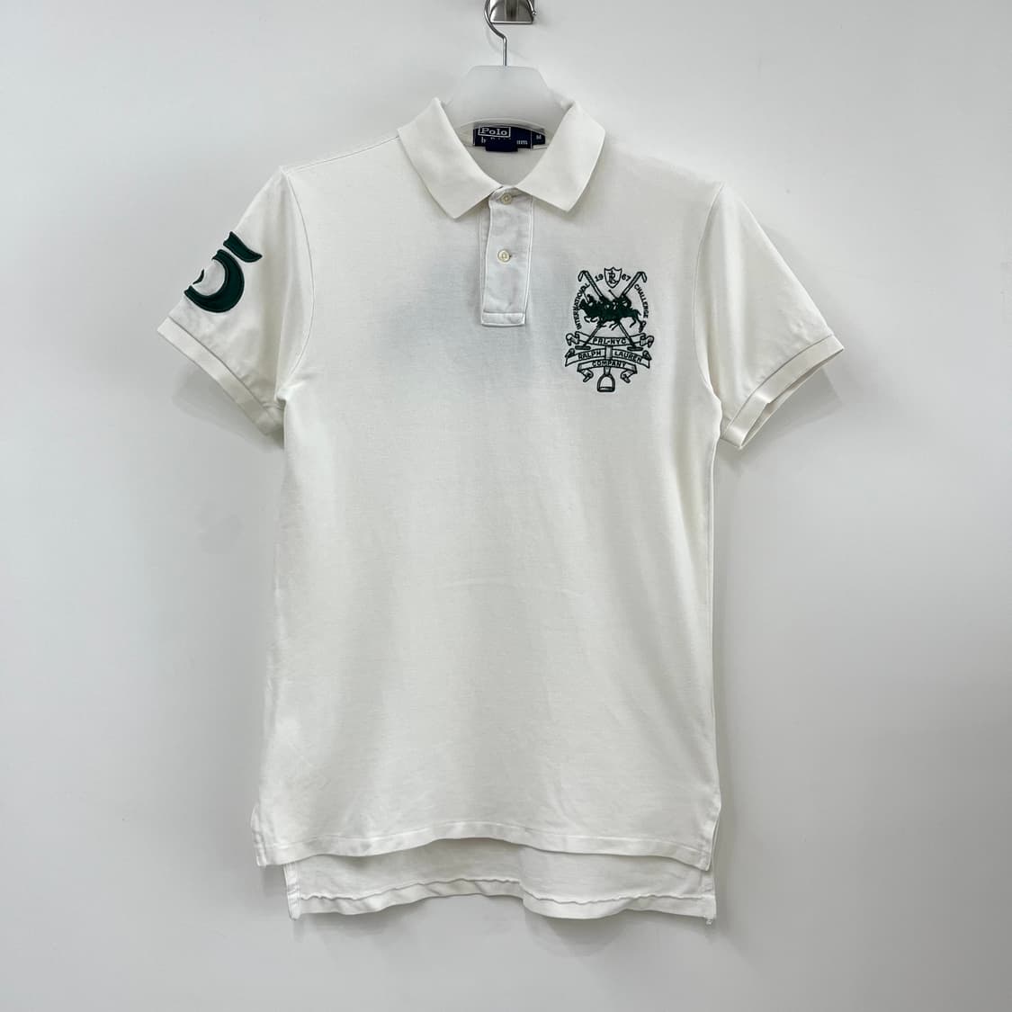폴로 랄프로렌 카키 빅포니 화이트 카라 반팔 티셔츠 상품이미지2