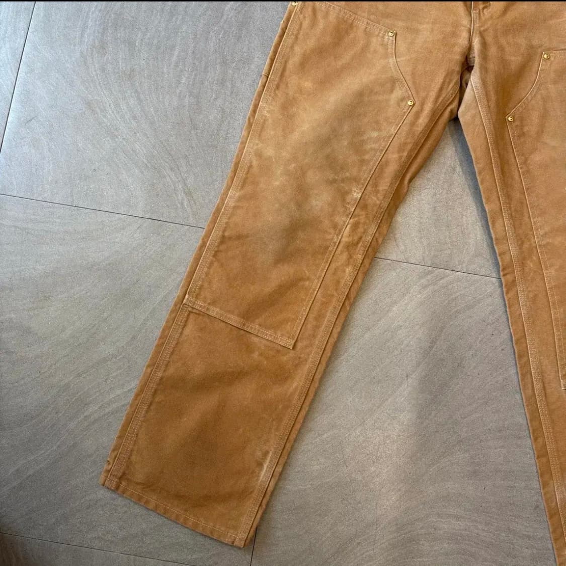 칼하트 정품 브라운 더블니 팬츠 바지 상품이미지3