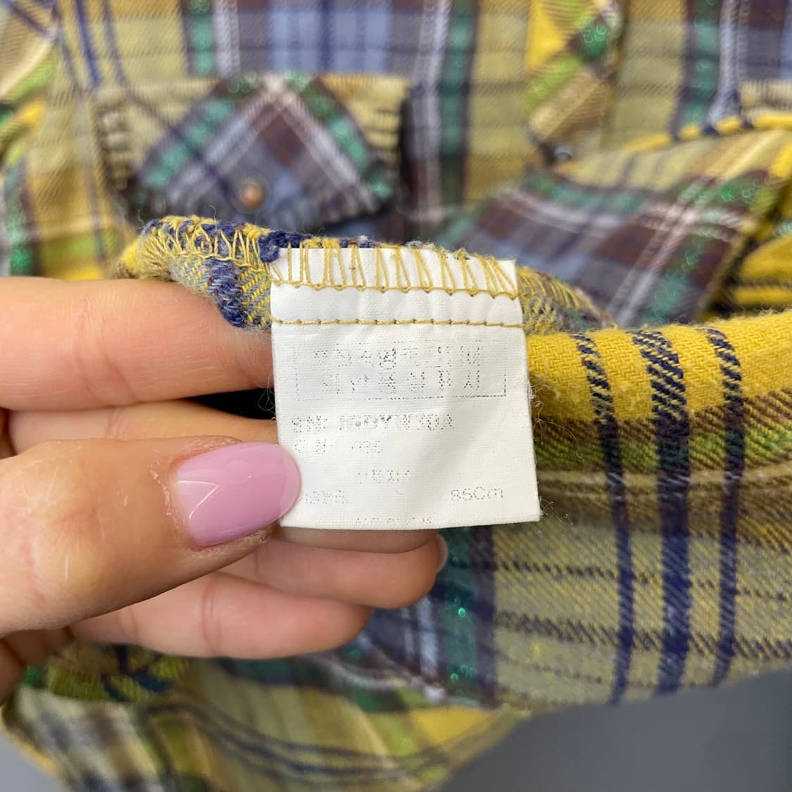 빈티지 글리터 체크 y2k 웨스턴 긴팔 셔츠 85 상품이미지5