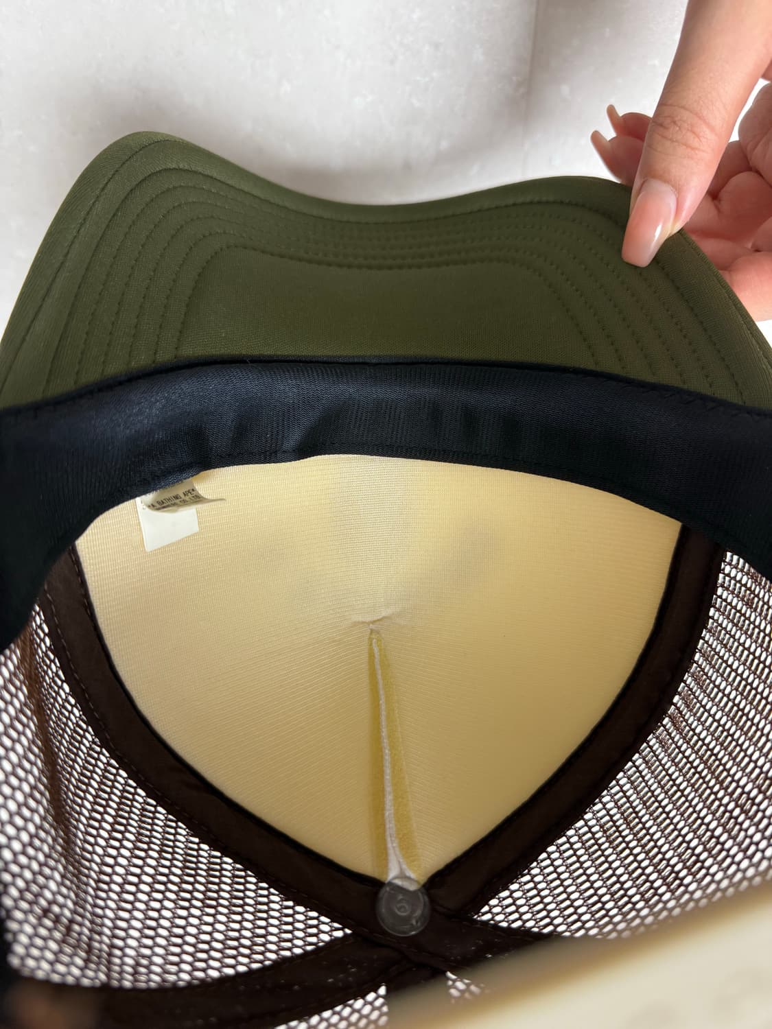 베이프 컬리지 메쉬캡 올리브 드랩 상품이미지6