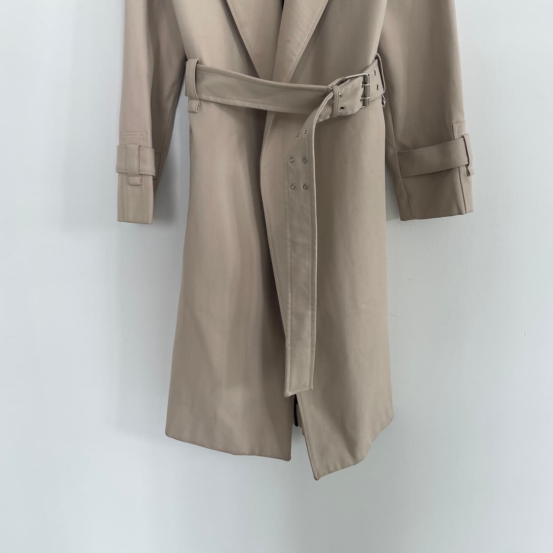 이로 벨티드 헤비 트렌치 코트 베이지 상품이미지4