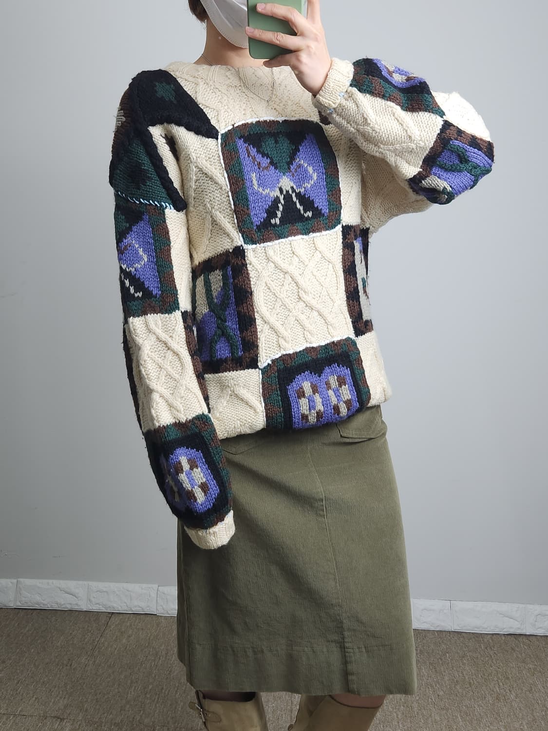 (Lamatta)케이블 패턴 울니트 상품이미지2