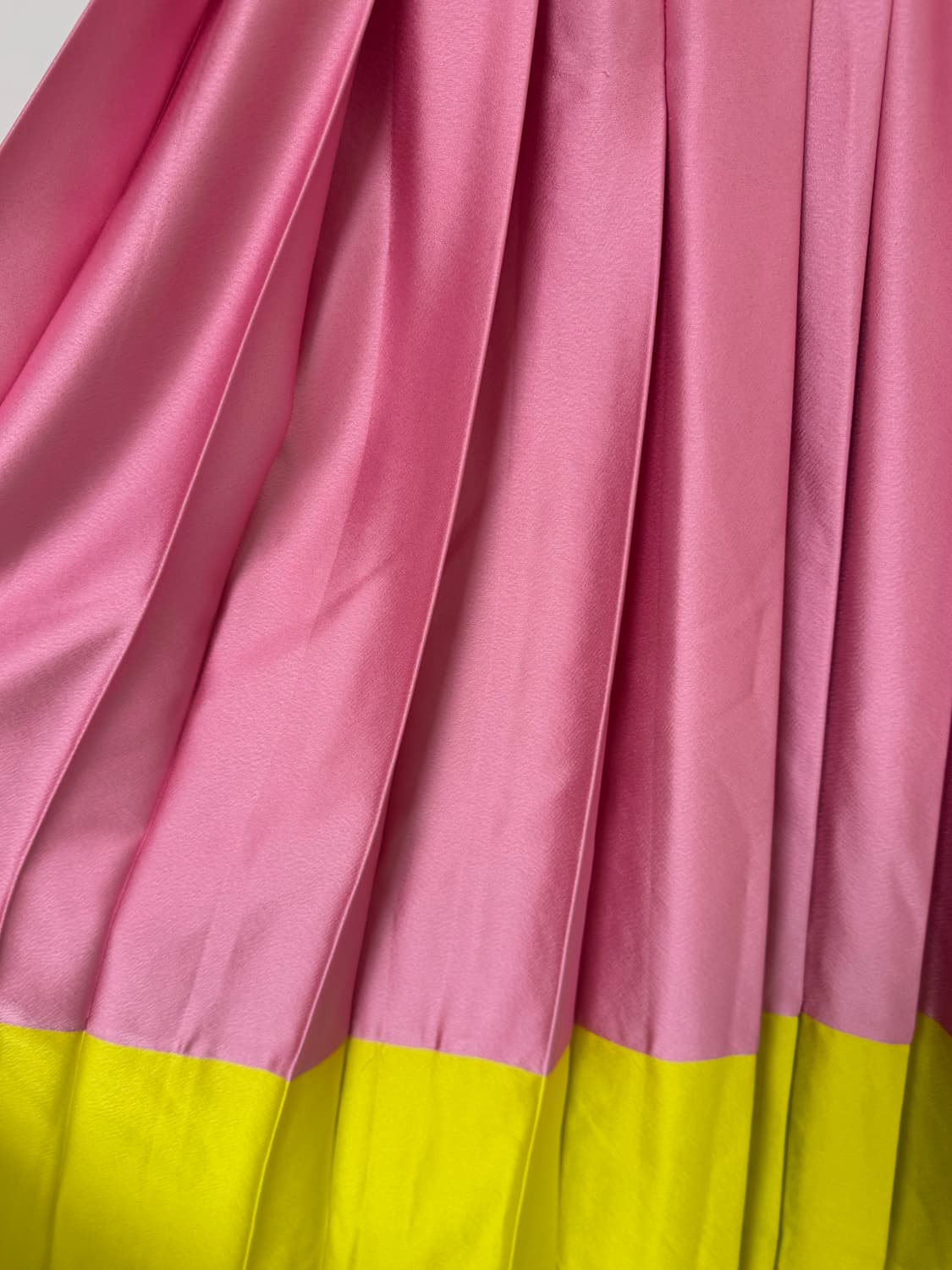 MSGM 핑크 옐로우 배색 원피스 38 상품이미지3