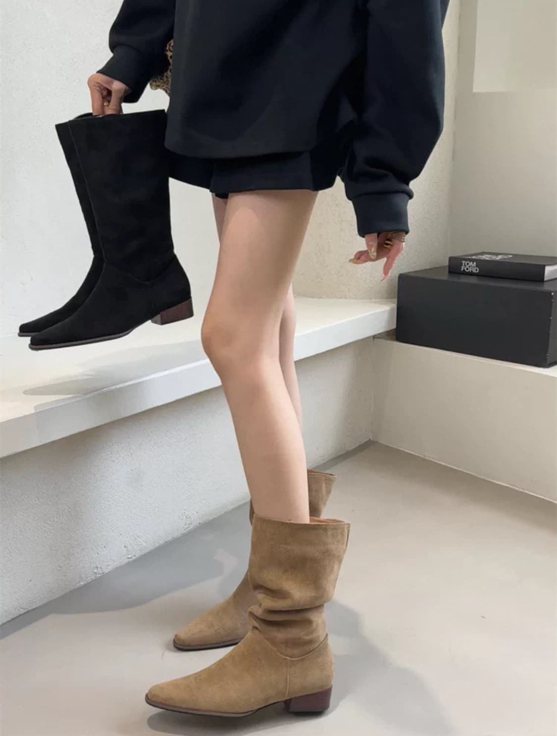 (240) 라룸 린넨미들부츠 상품이미지4
